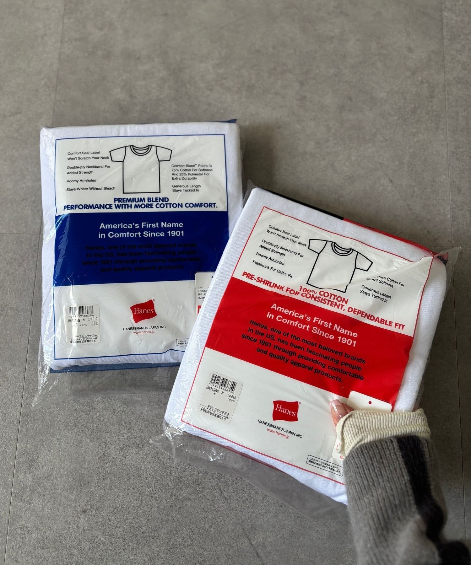 LOCUST(ローカスト) 【Hanes】【3枚組】青ラベルクルーネックTシャツ