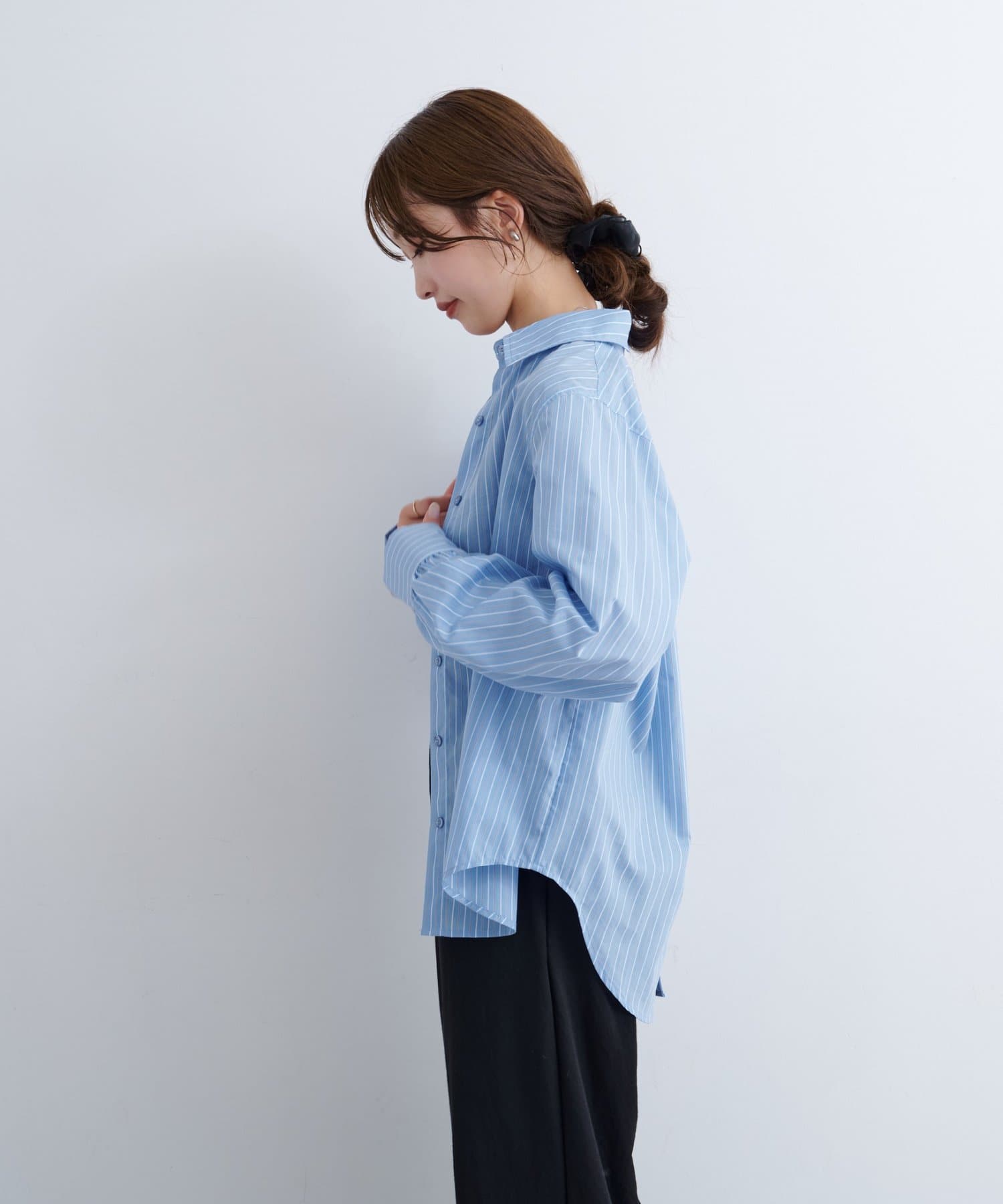 Kastane(カスタネ) 【9.6(土)12:00発売/S.Mサイズ展開】B バックリボンストライプシャツ