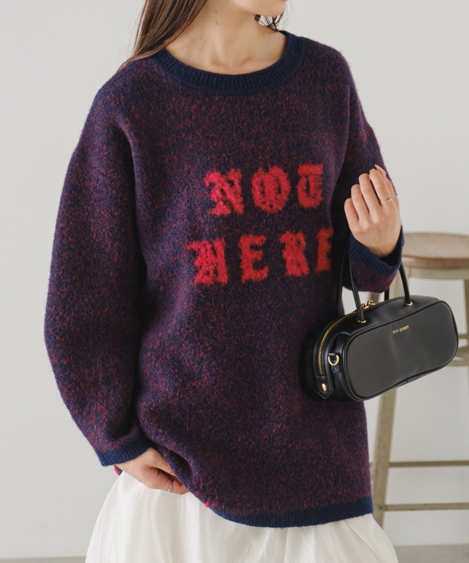 OUTLET(アウトレット) 【RAY CASSIN】刺繍ステッチロゴチュニック