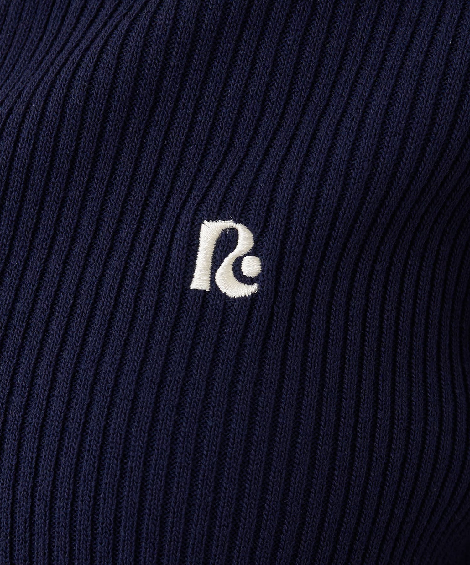 OUTLET(アウトレット) 【RAY CASSIN】胸刺繍スキッパーポロコンパクトニット