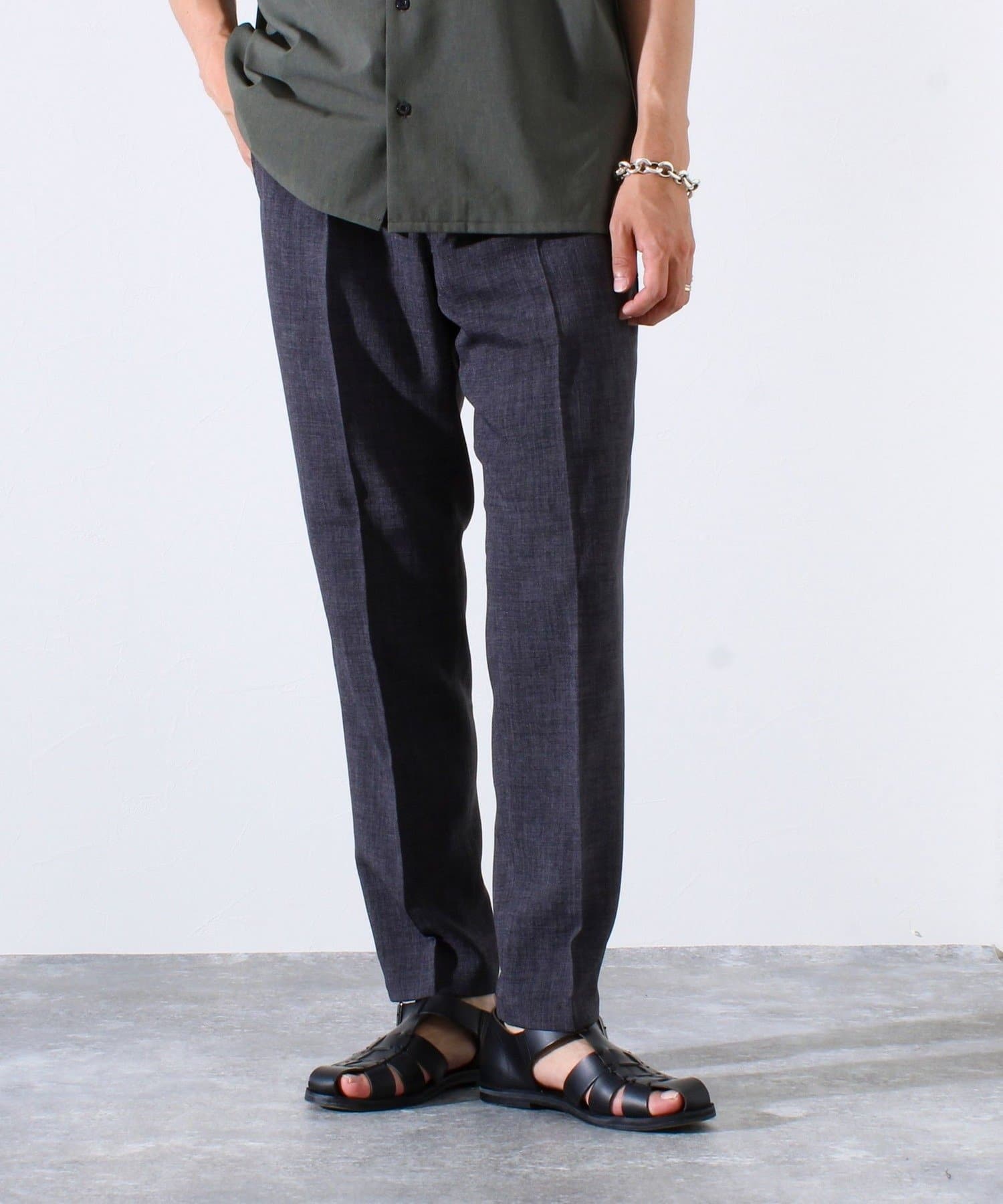 FREDY & GLOSTER(フレディ アンド グロスター) 【新色追加】【セットアップ対応】リネンライクキャンバス イージーパンツ