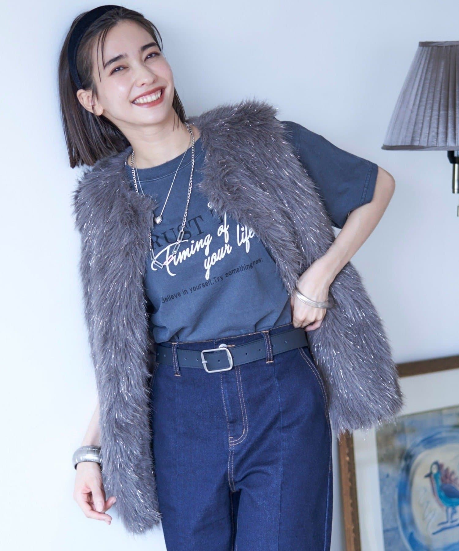 NICE CLAUP / OLIVE des OLIVE OUTLET(ナイスクラップ  / オリーブ デ オリーブ アウトレット) 【nane】ヴィンテージ加工T