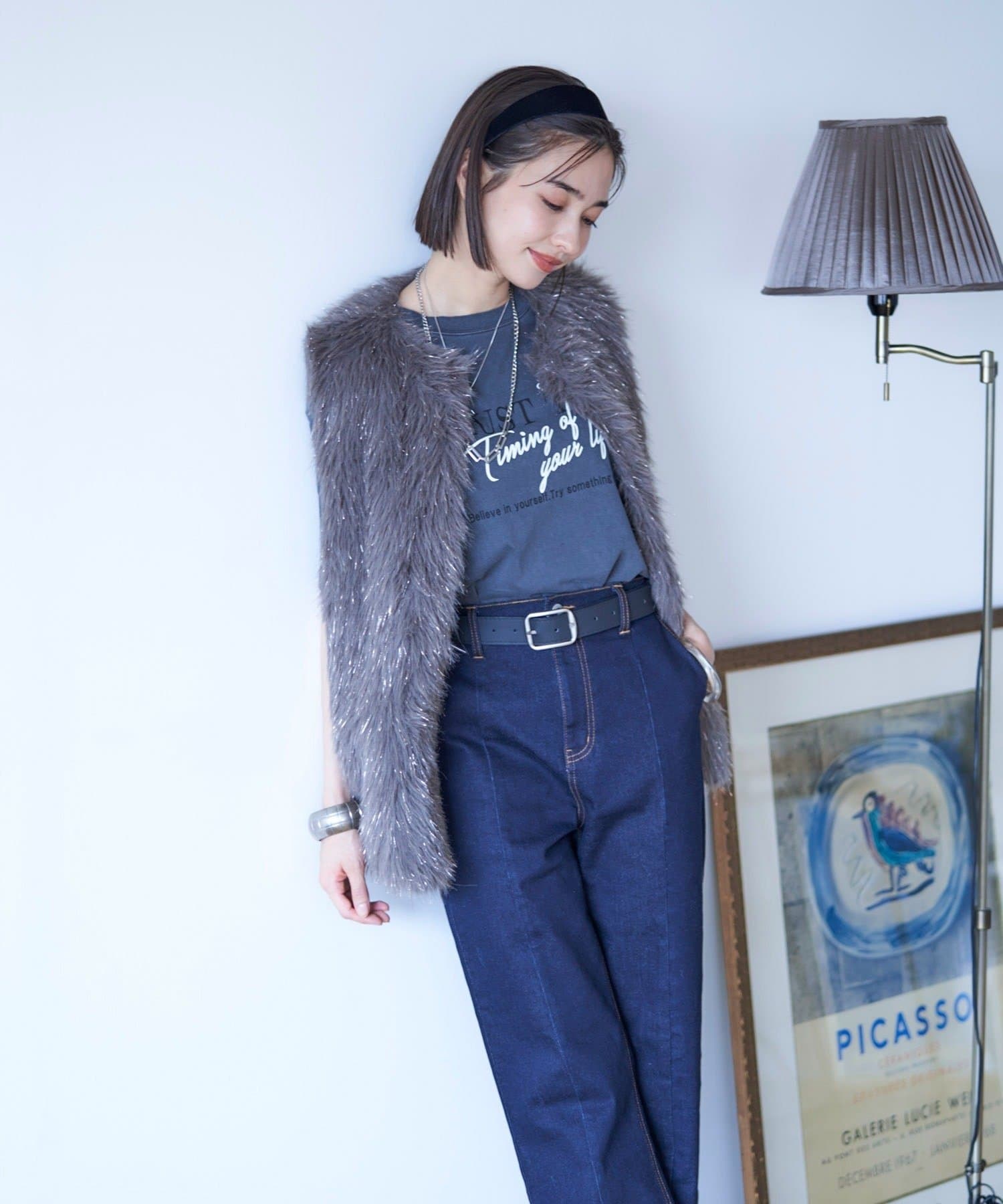 NICE CLAUP / OLIVE des OLIVE OUTLET(ナイスクラップ  / オリーブ デ オリーブ アウトレット) 【nane】ヴィンテージ加工T