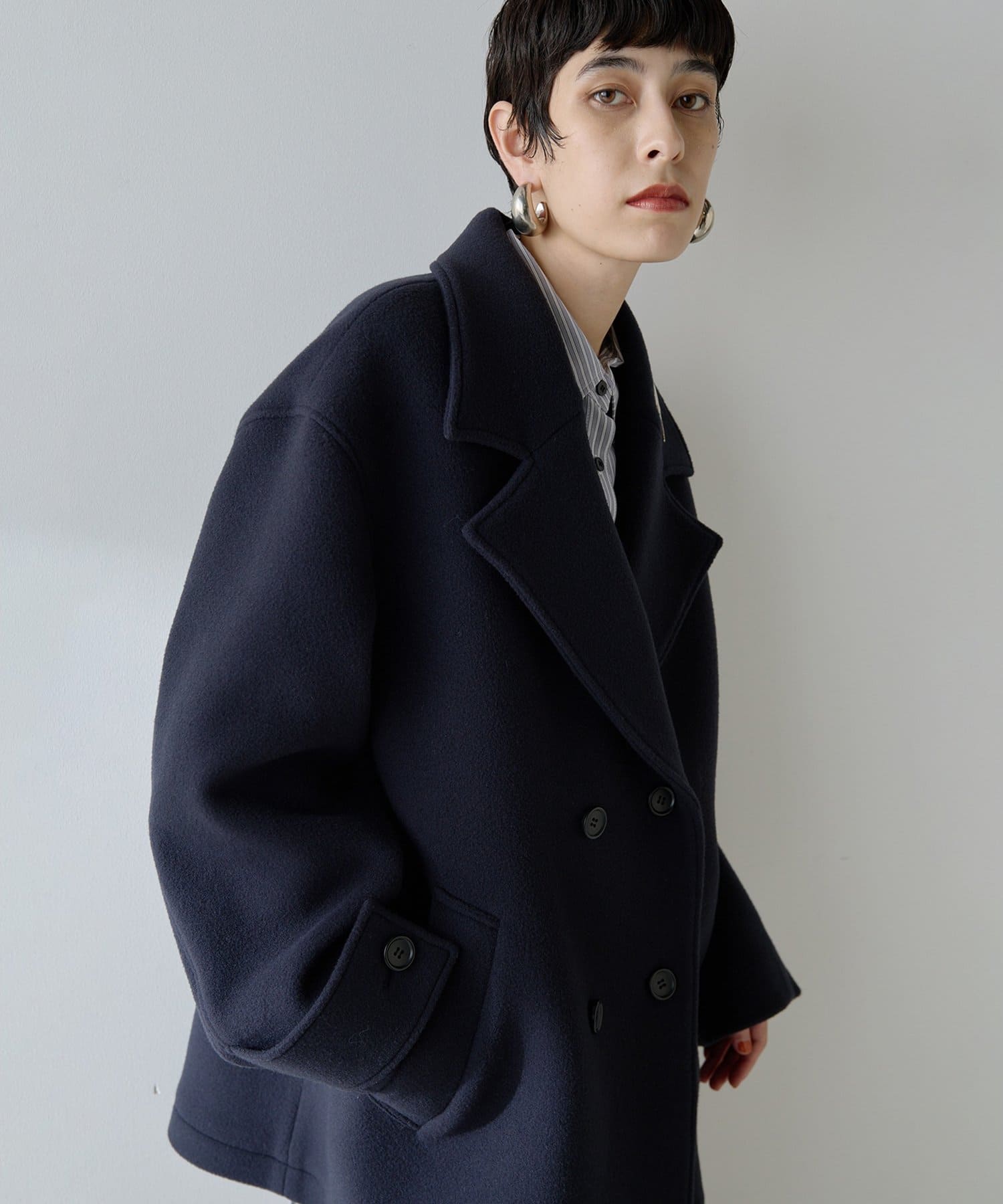 Whim Gazette The Pauseの2024AWジャケットコート THE PAUSE】ミドルPコート | Whim Gazette(ウィム ガゼット