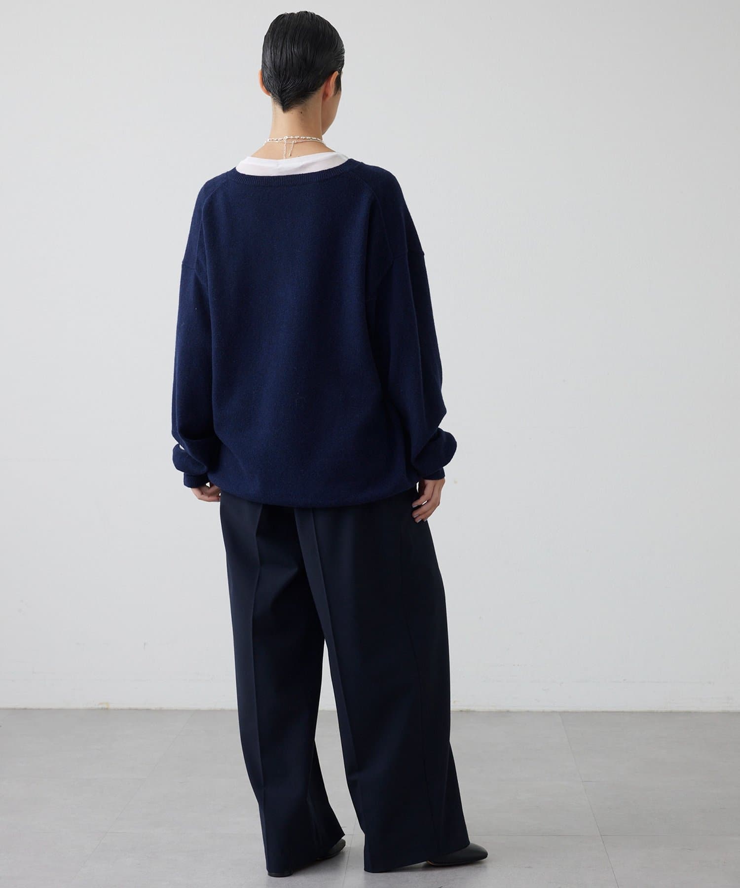 Whim Gazette(ウィム ガゼット) 【THE PAUSE】ヘンリーネック刺繍プルオーバー