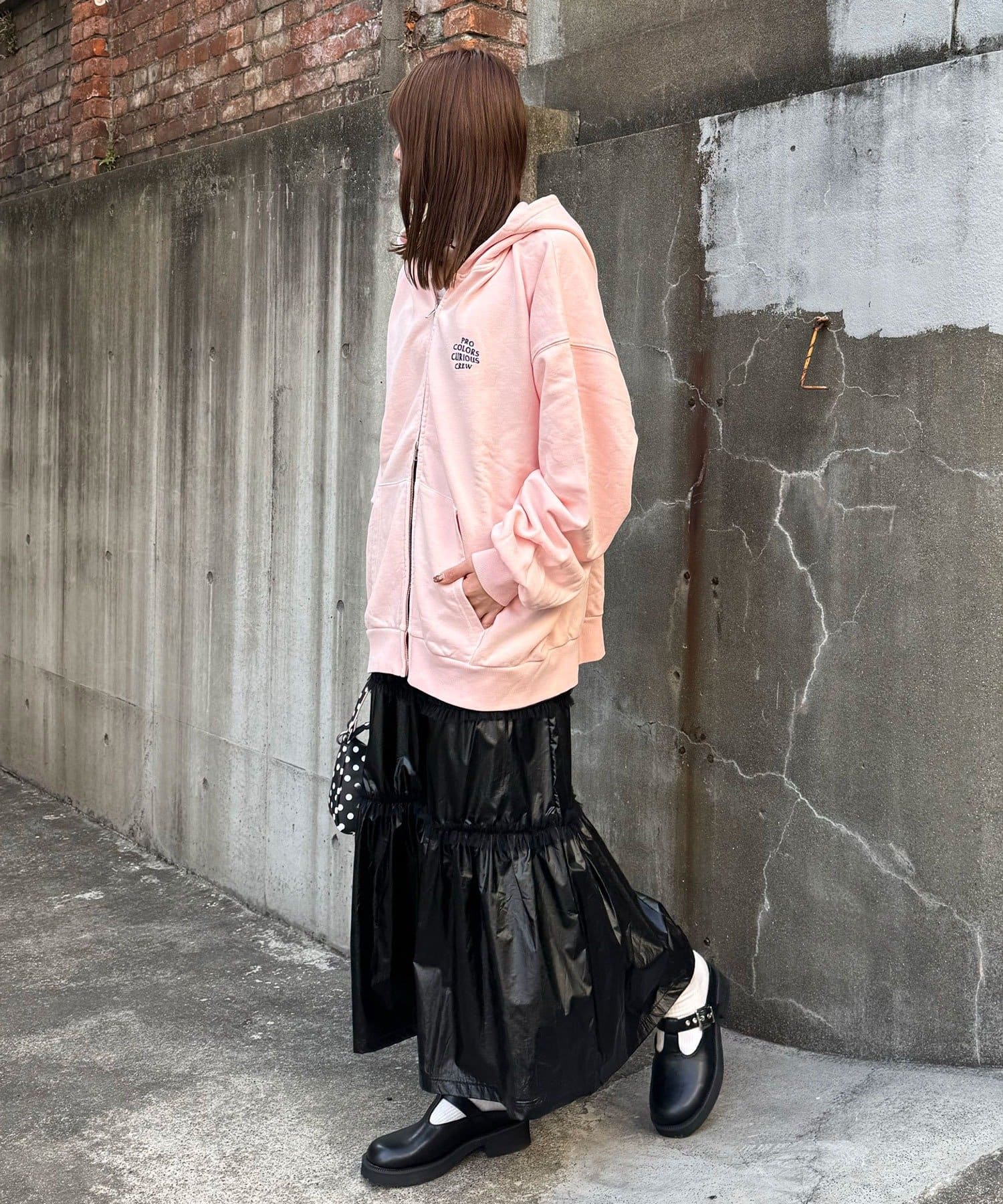 CIAOPANIC(チャオパニック) 【新色追加】ピグメント刺繍ダブルジップパーカー