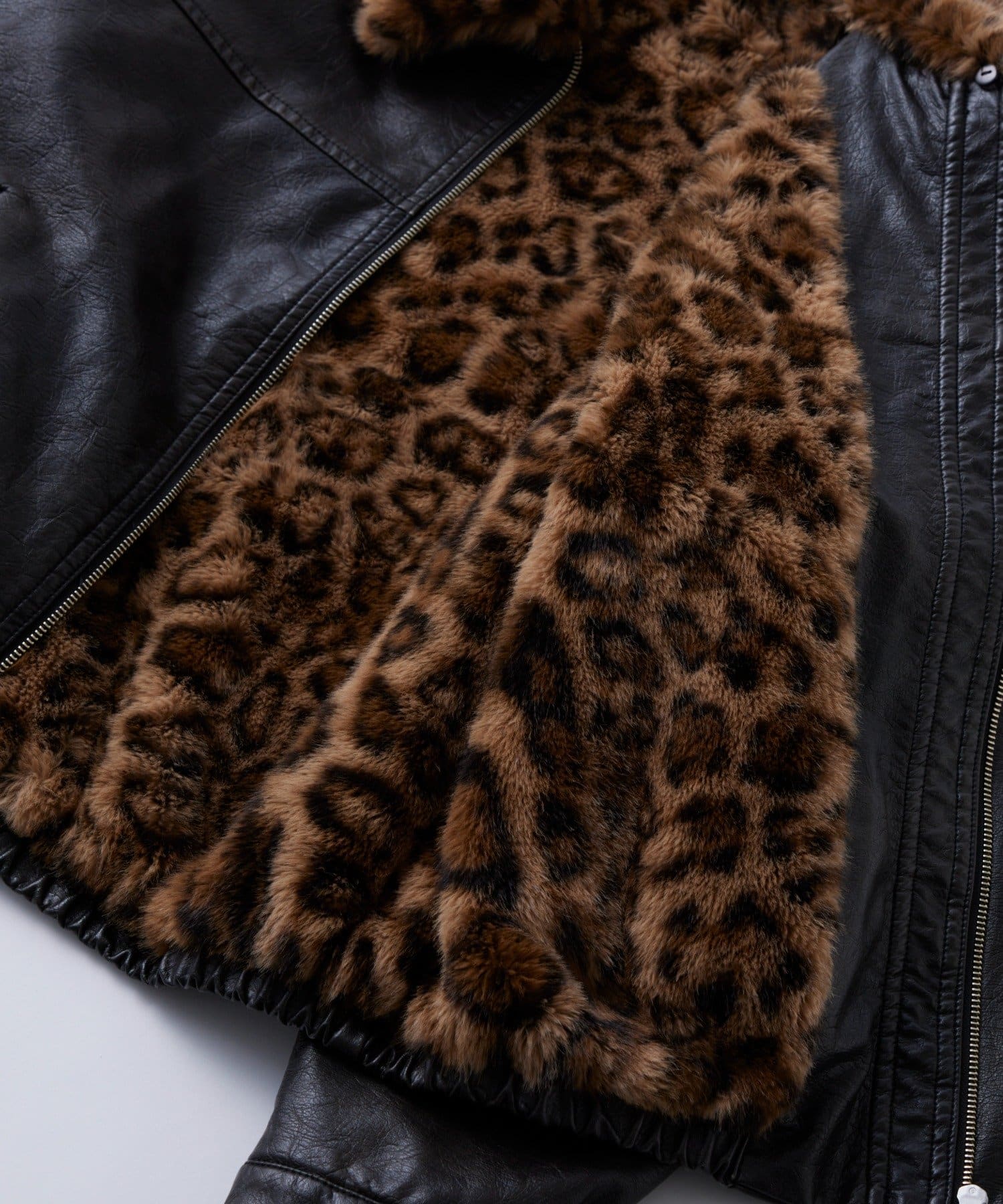 WHO’S WHO gallery(フーズフーギャラリー) 【UNISEX/サイズ展開あり】3way ヴィンテージライクレザーボアブルゾン