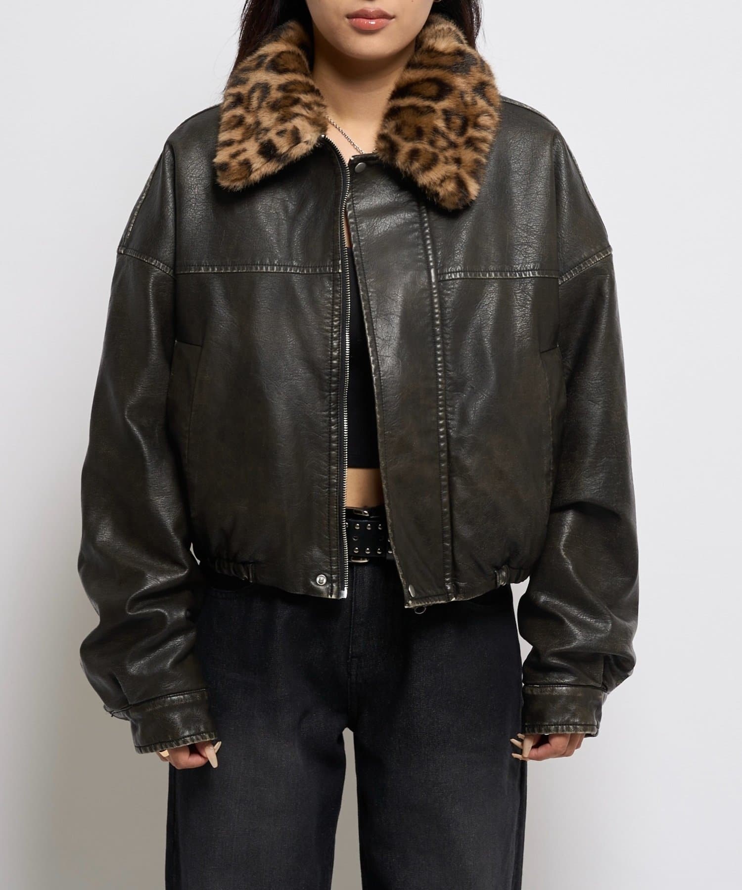 WHO’S WHO gallery(フーズフーギャラリー) 【UNISEX/サイズ展開あり】3way ヴィンテージライクレザーボアブルゾン