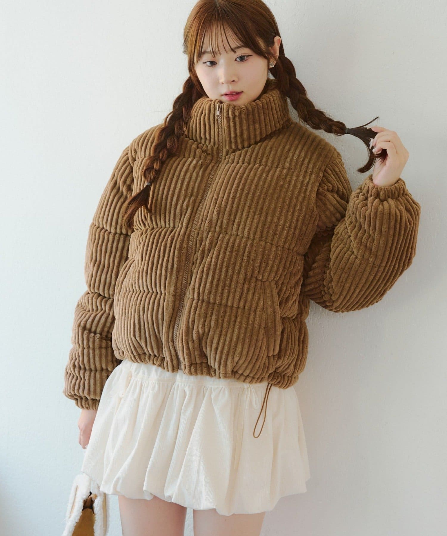 Remind me and forever(リマインドミーアンドフォーエバー) コーデュロイ中綿ブルゾン