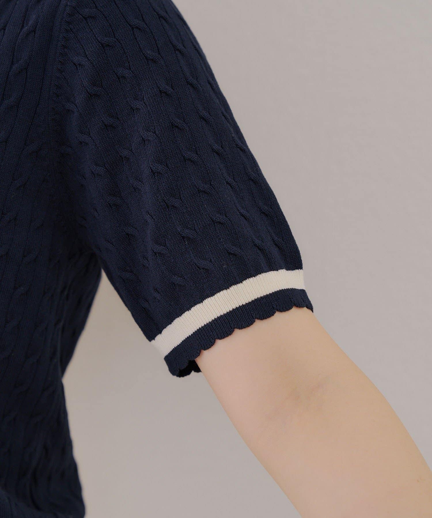 NICE CLAUP / OLIVE des OLIVE OUTLET(ナイスクラップ  / オリーブ デ オリーブ アウトレット) 【RMAF】スカラップスキッパーポロ