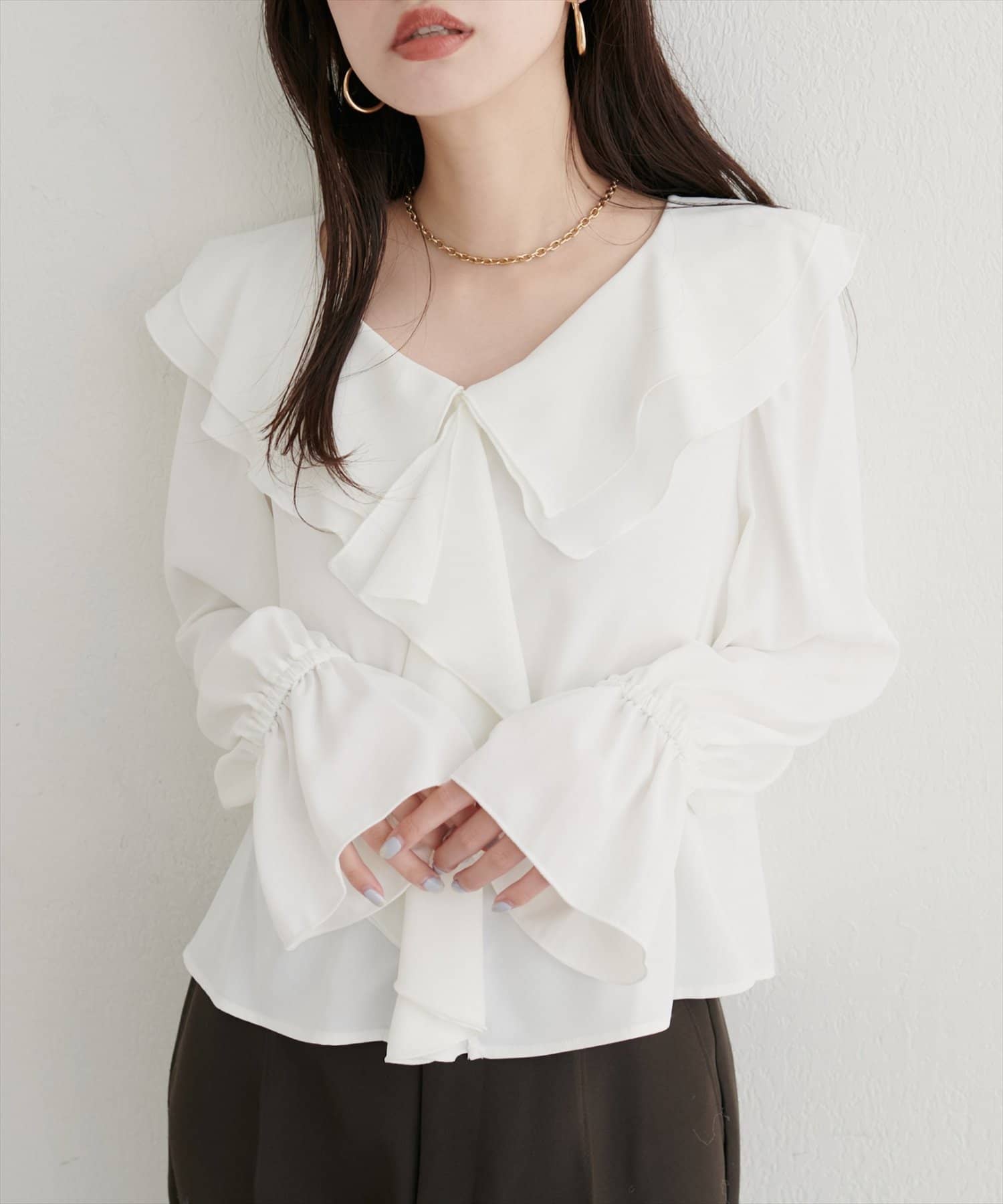 ブラウス シャツ ＬＵラッフルキャンディスリーブブラウス レディース Gready Brilliant【オンライン限定先行予約】【予約で10%OFF