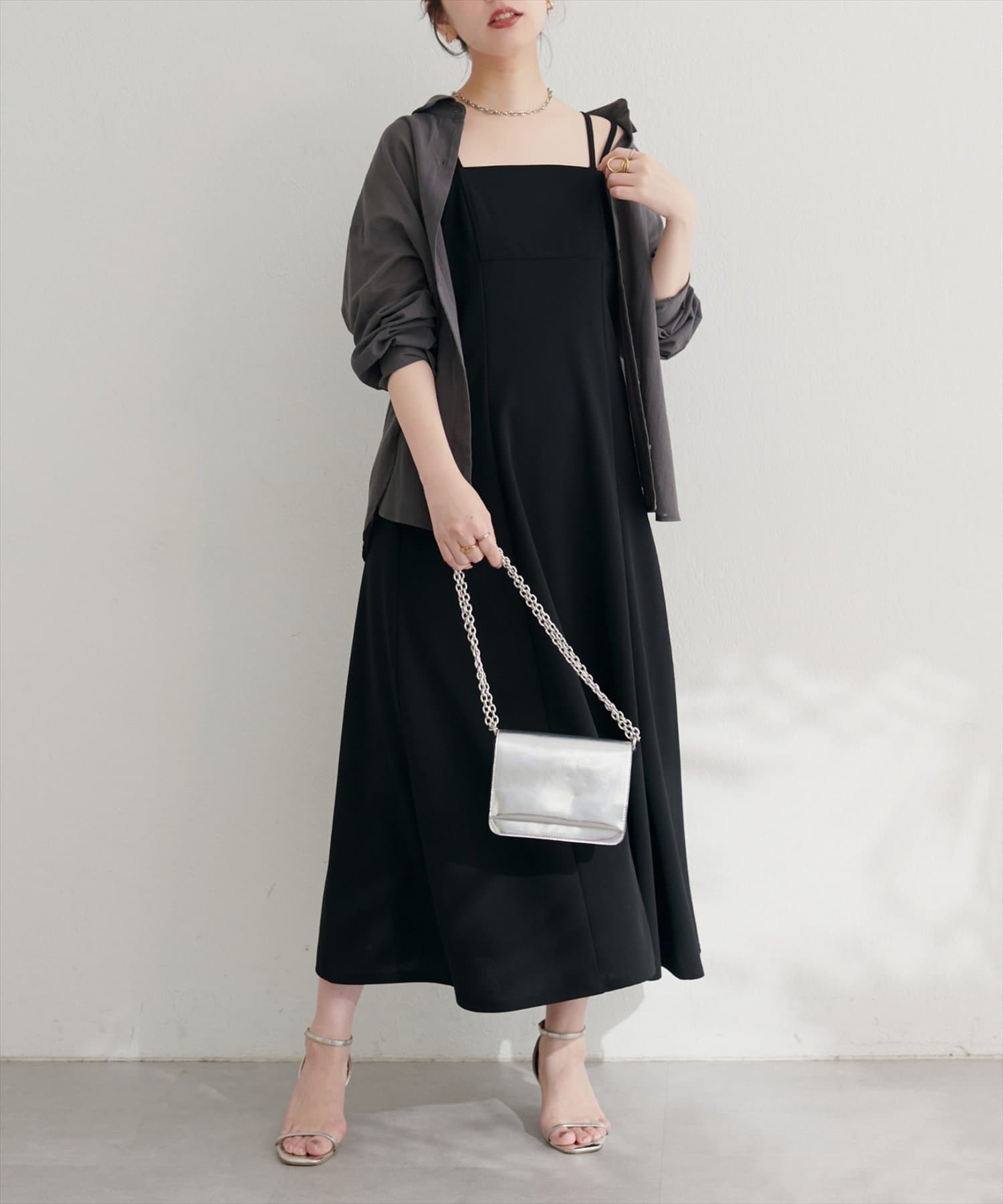 natural couture(ナチュラルクチュール) 【WEB限定】綿シアー長袖シャツ