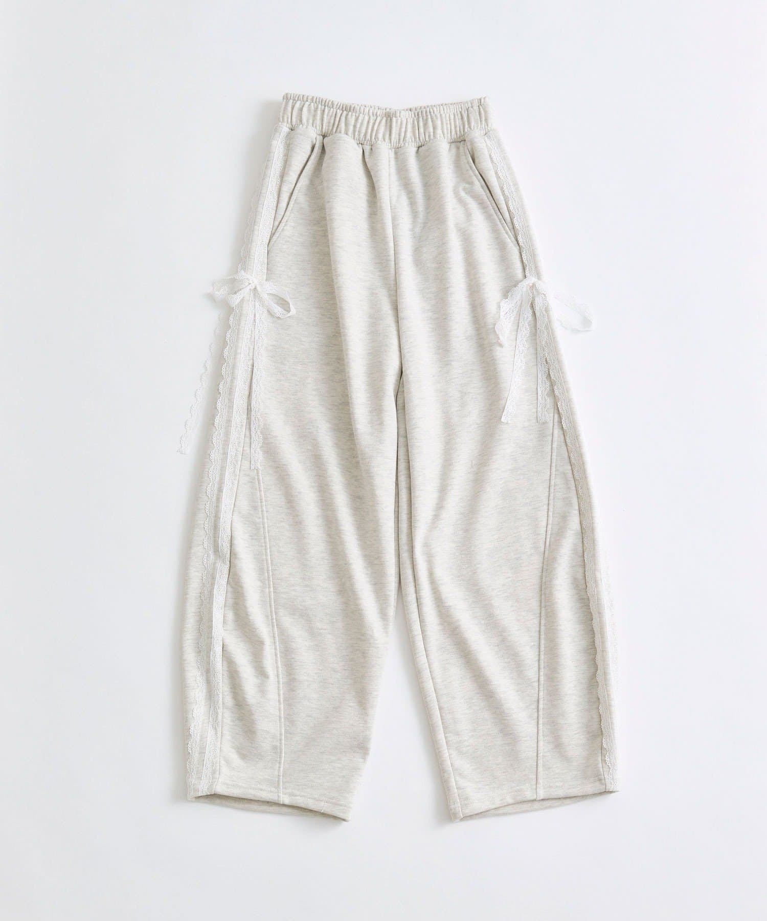 OLIVE des OLIVE(オリーブ デ オリーブ) ウエストダブルリボンスウェットパンツ