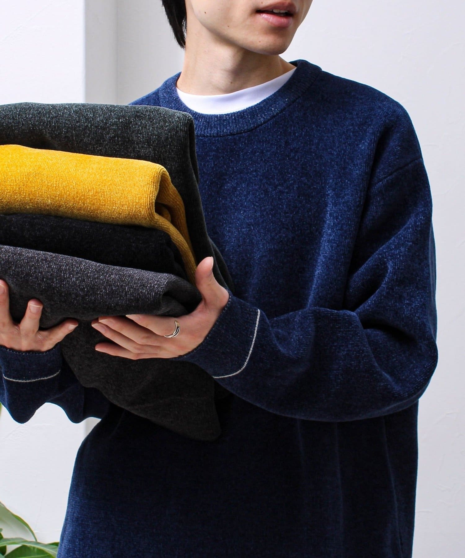 FREDY & GLOSTER(フレディ アンド グロスター) 【昨年人気アイテム再登場！チクチクしないニット】モールダブルフェイスニット