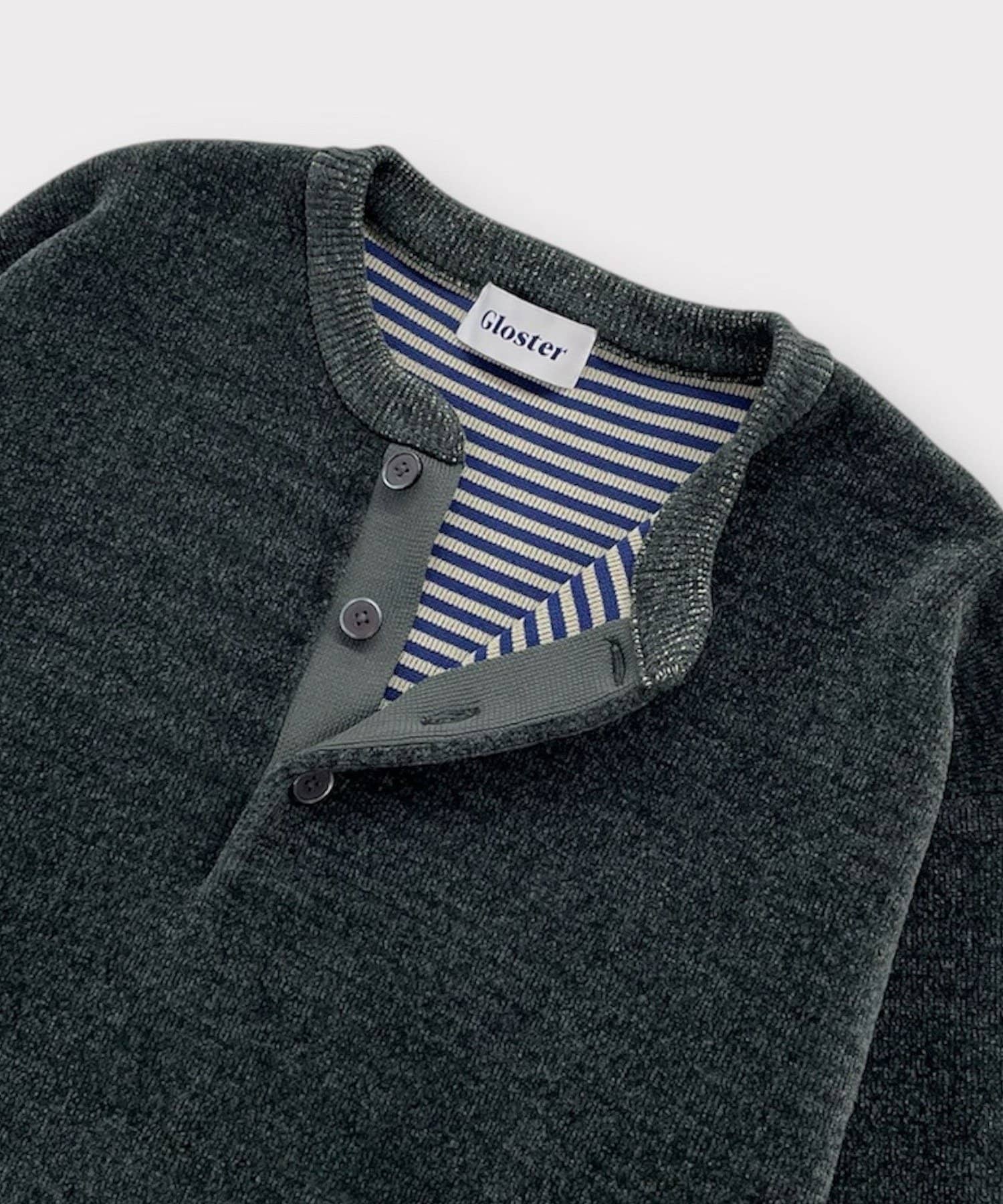 FREDY & GLOSTER(フレディ アンド グロスター) 【昨年人気アイテム再登場！チクチクしないニット】モールバックボーダーニット