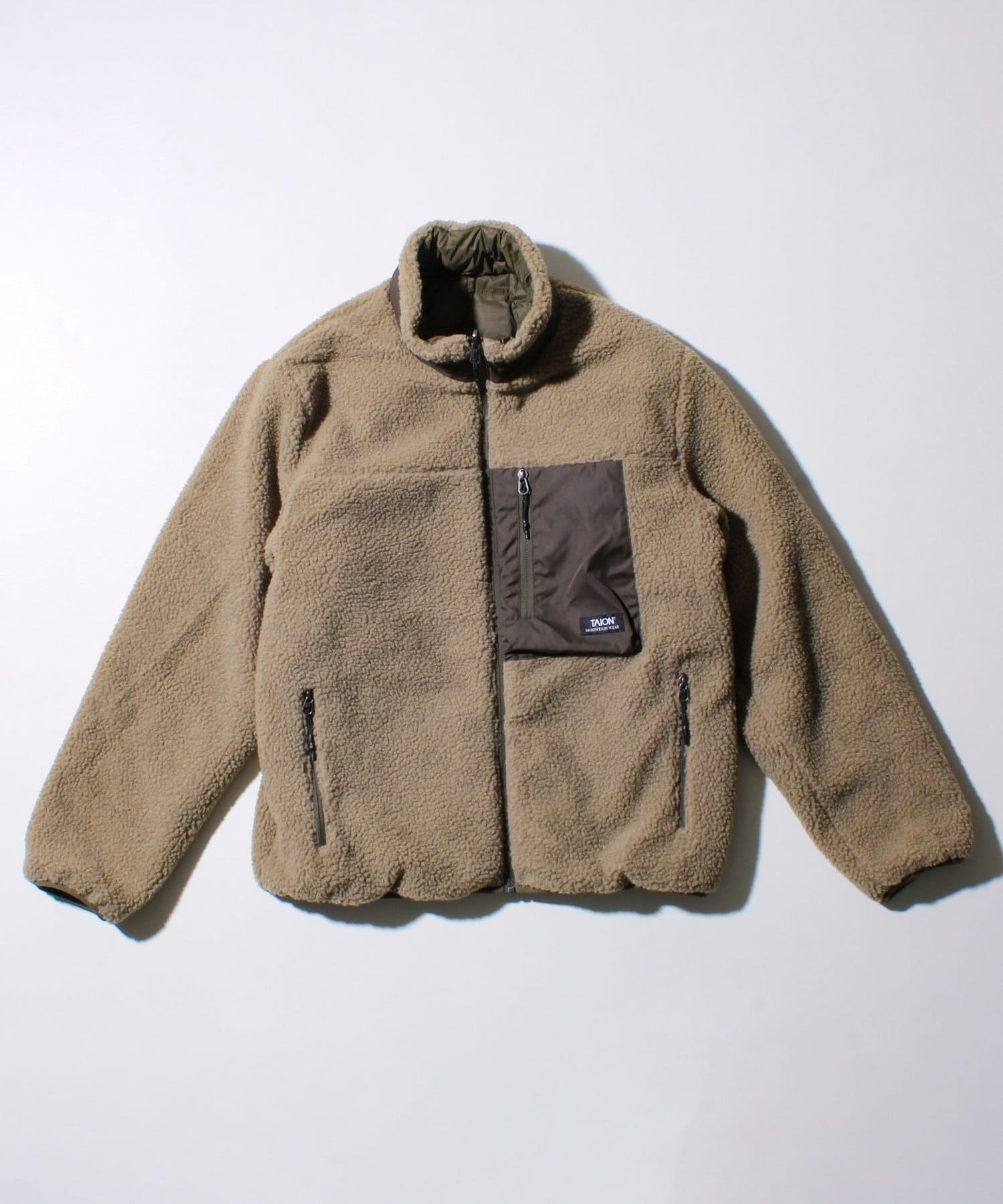 FREDY & GLOSTER(フレディ アンド グロスター) 【2WAYで着回せる】【UNISEX】配色別注 TAIONボア×ダウンブルゾン