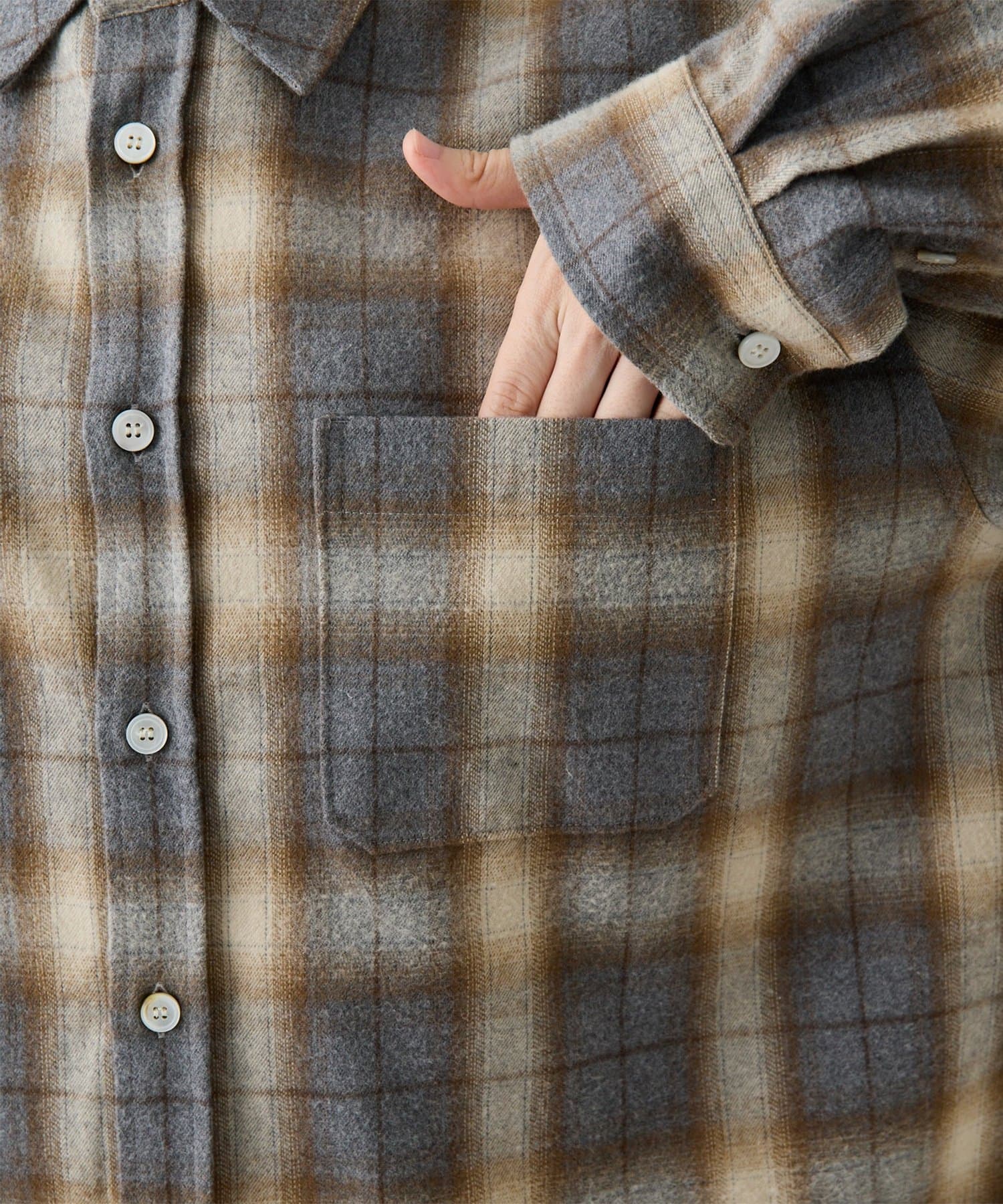 Whim Gazette(ウィム ガゼット) 【COOR】FLANNELチェックシャツ
