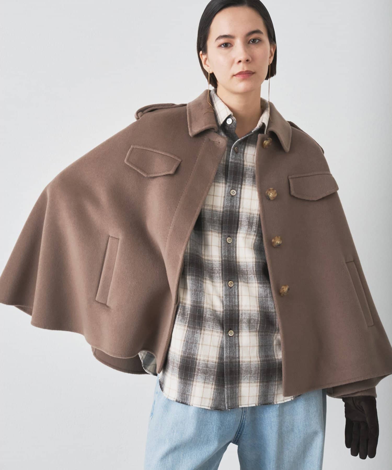 Whim Gazette(ウィム ガゼット) 【LOU ANDREA】別注WOOL CAPE コート