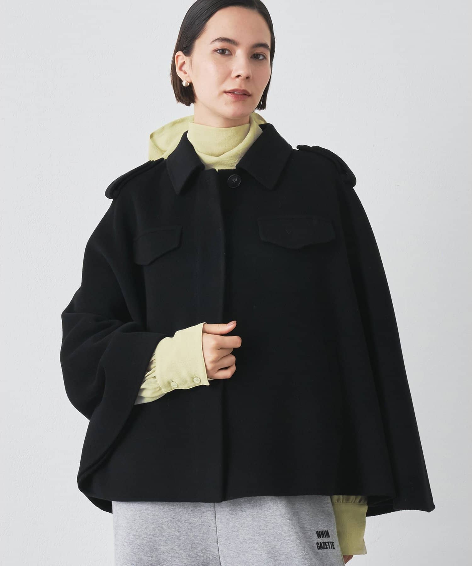 Whim Gazette(ウィム ガゼット) 【LOU ANDREA】別注WOOL CAPE コート