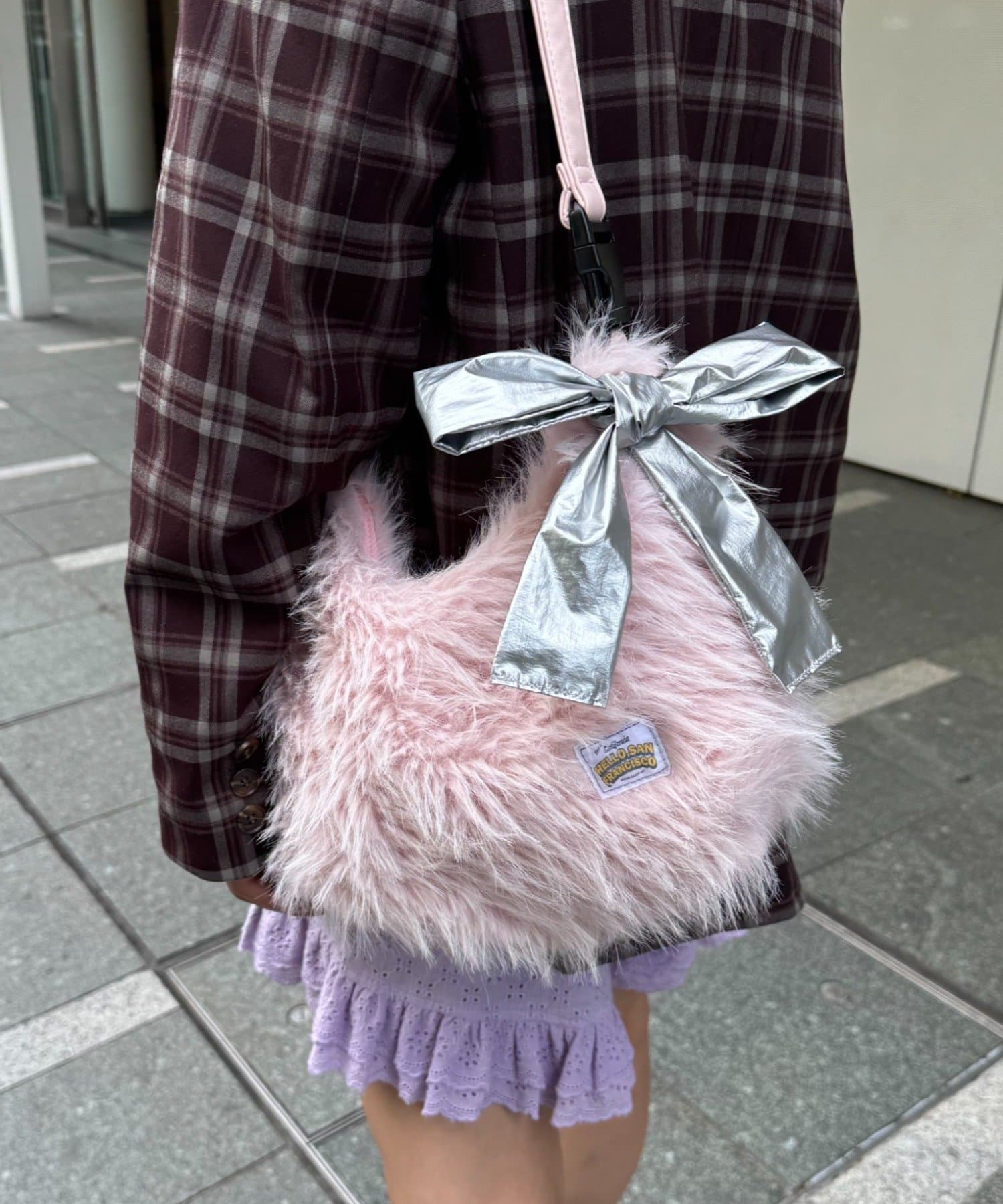 CIAOPANIC TYPY(チャオパニックティピー) 【HELLO.SANFRANCISCO/ハローサンフランシスコ】リボンチャーム付マルチWAYファーBAG