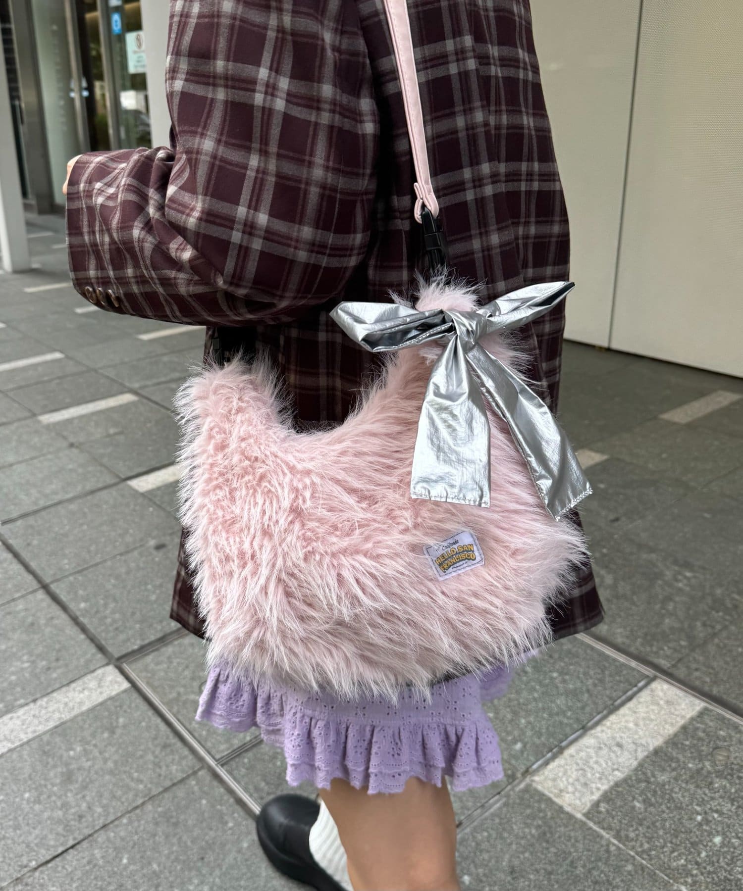 CIAOPANIC TYPY(チャオパニックティピー) 【HELLO.SANFRANCISCO/ハローサンフランシスコ】リボンチャーム付マルチWAYファーBAG