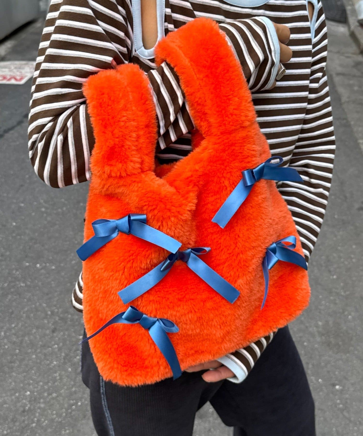 CIAOPANIC TYPY(チャオパニックティピー) 【HELLO.SANFRANCISCO/ハローサンフランシスコ】リボン付ファーBAG