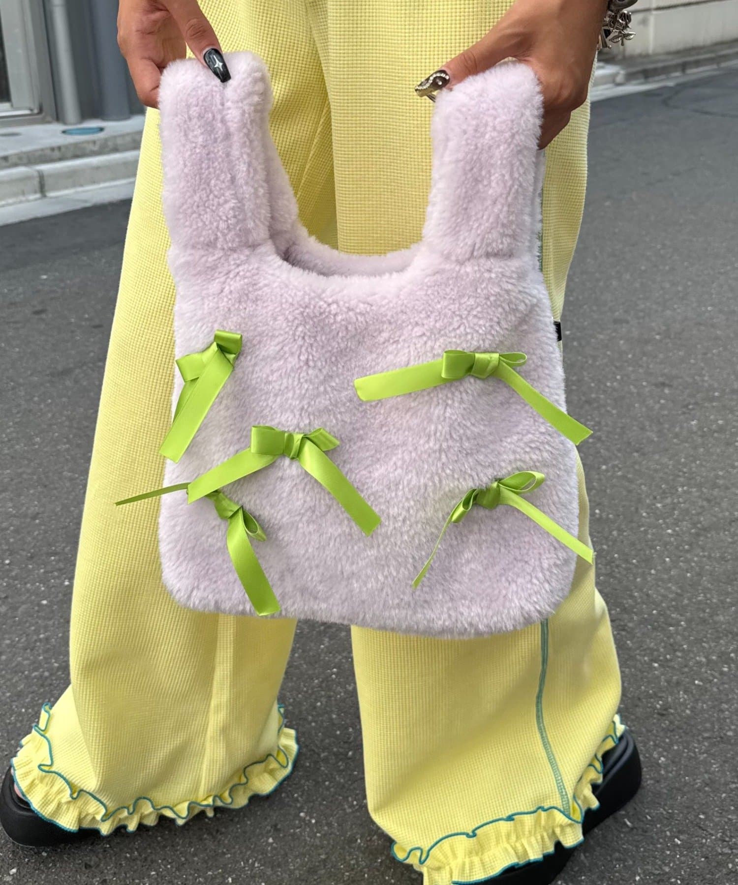 CIAOPANIC TYPY(チャオパニックティピー) 【HELLO.SANFRANCISCO/ハローサンフランシスコ】リボン付ファーBAG