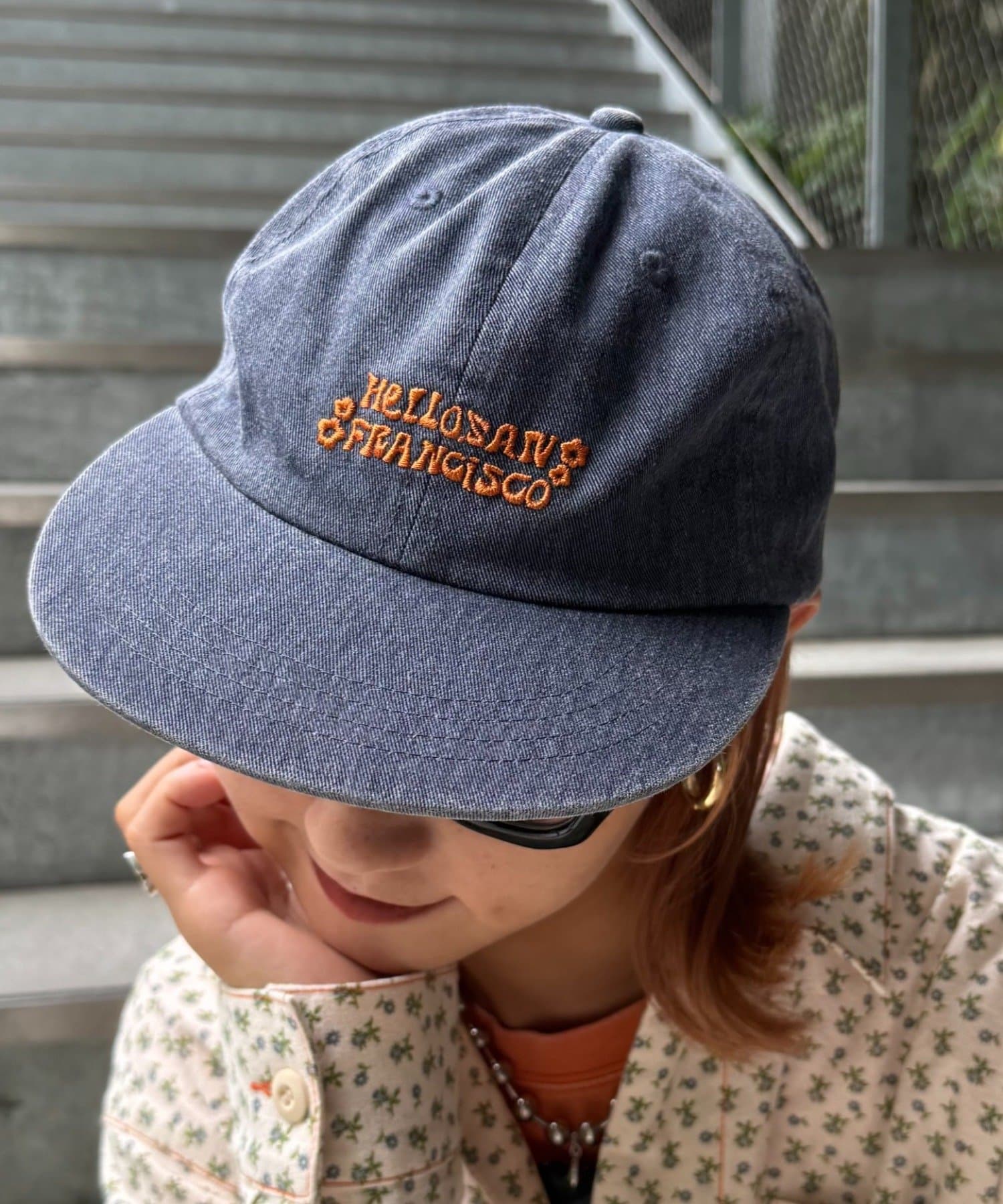 CIAOPANIC TYPY(チャオパニックティピー) 【HELLO.SANFRANCISCO/ハローサンフランシスコ】レースリボン刺繍ロゴカラーCAP