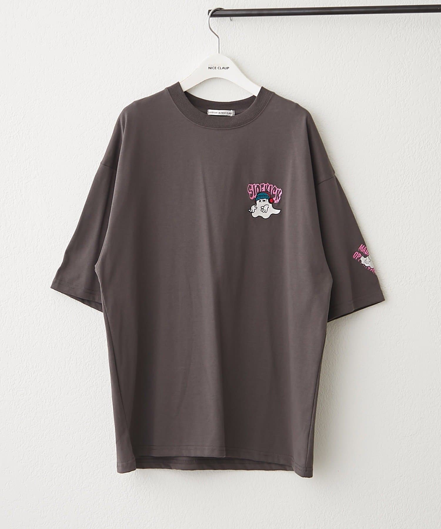 NICE CLAUP / OLIVE des OLIVE OUTLET(ナイスクラップ  / オリーブ デ オリーブ アウトレット) 【RMAF】発泡プリント＆刺繍オバケＴ