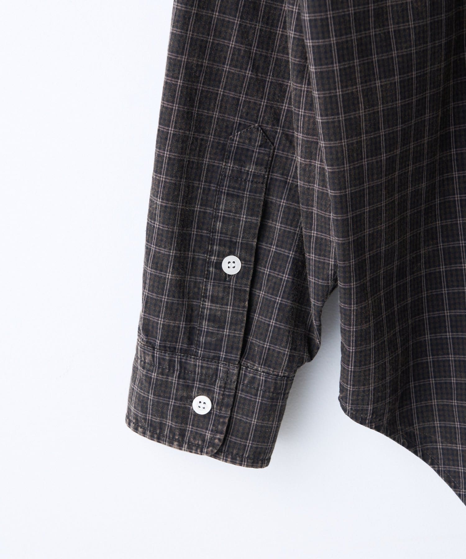 Kastane(カスタネ) 【WHIMSIC】アシッドウォッシュプラッドシャツ