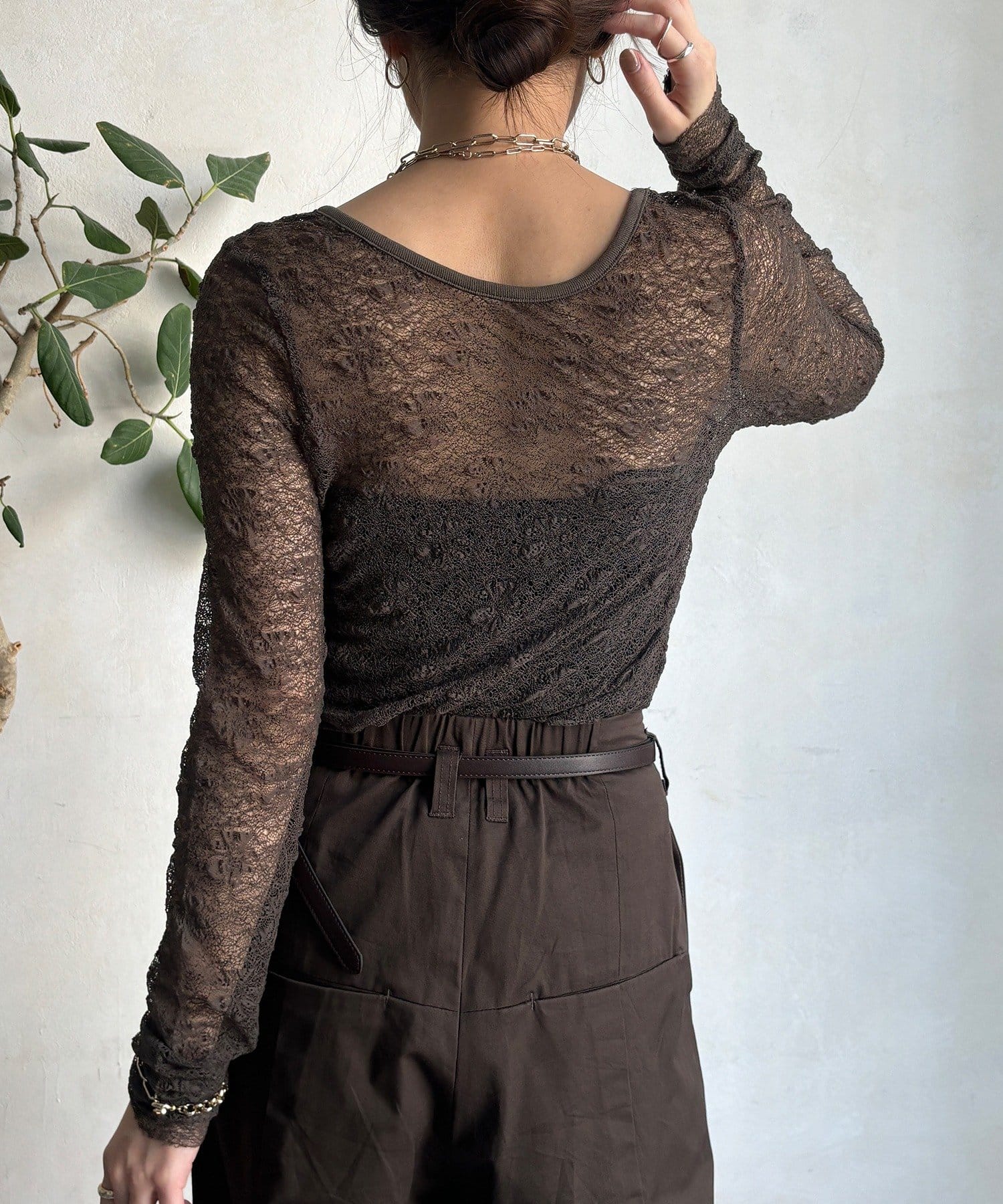 DOUDOU(ドゥドゥ) 【再追加決定！】レースロングスリーブトップス