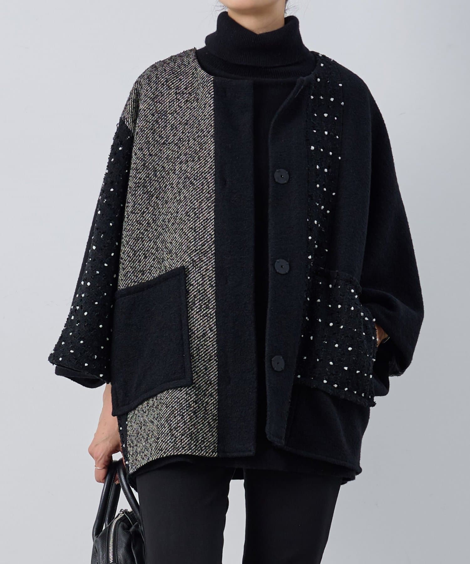 BEARDSLEY(ビアズリー) パッチワークポンチョコート