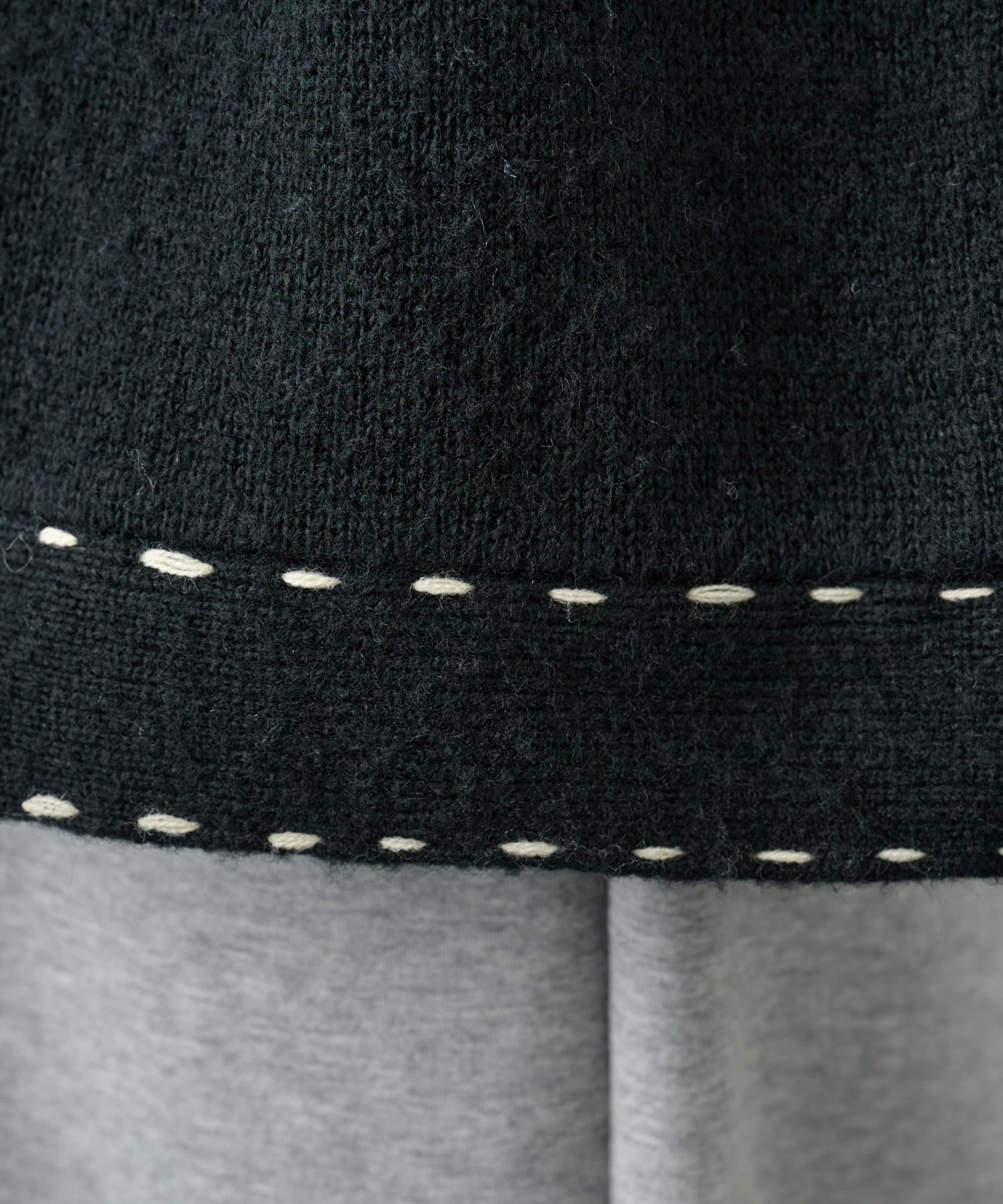 COLONY 2139(コロニー トゥーワンスリーナイン) モヘアライクハンドステッチ襟付きカーディガン