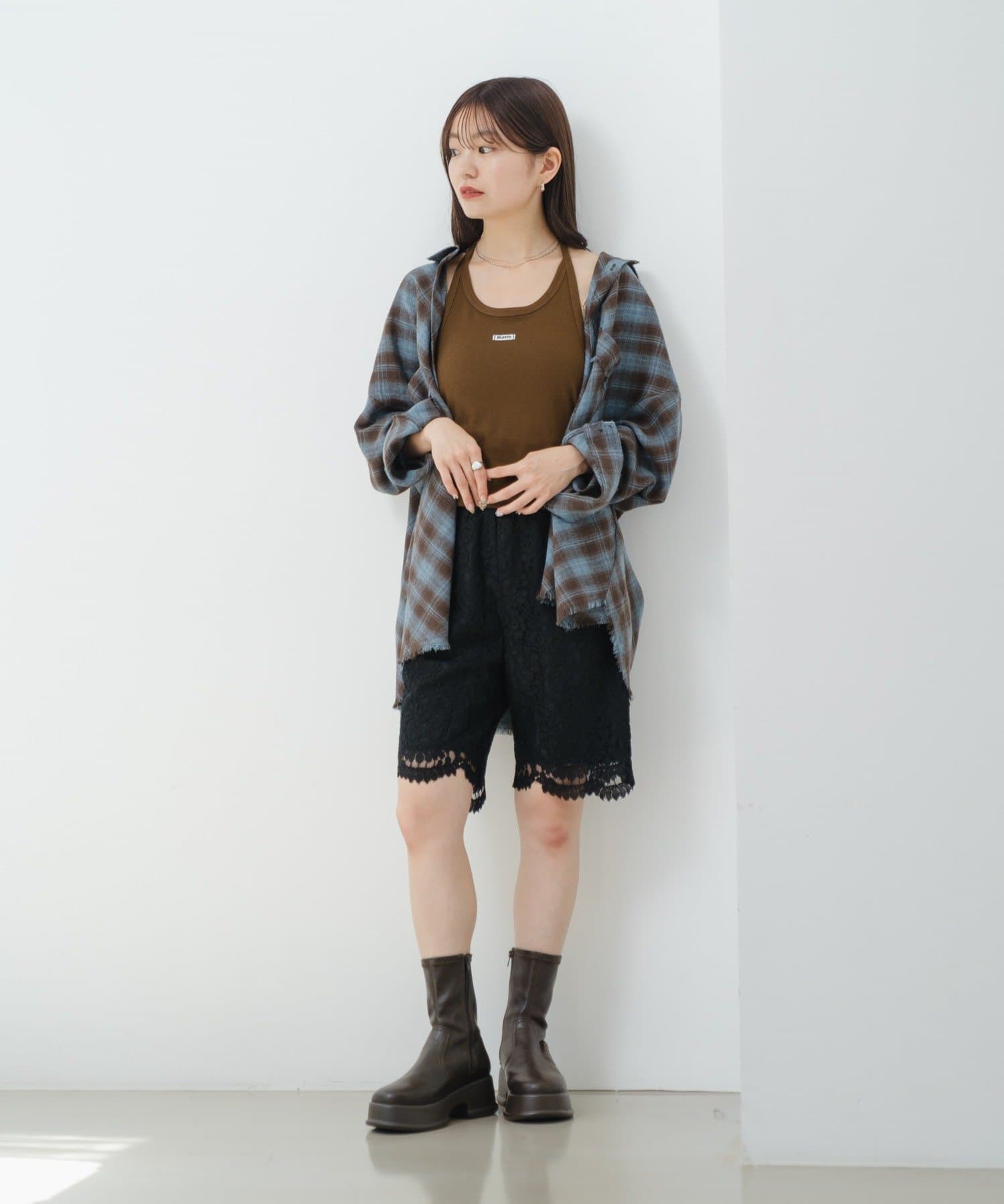 Kastane(カスタネ) 【オーダー会先行アイテム/店舗入荷あり】レースバイカーパンツ