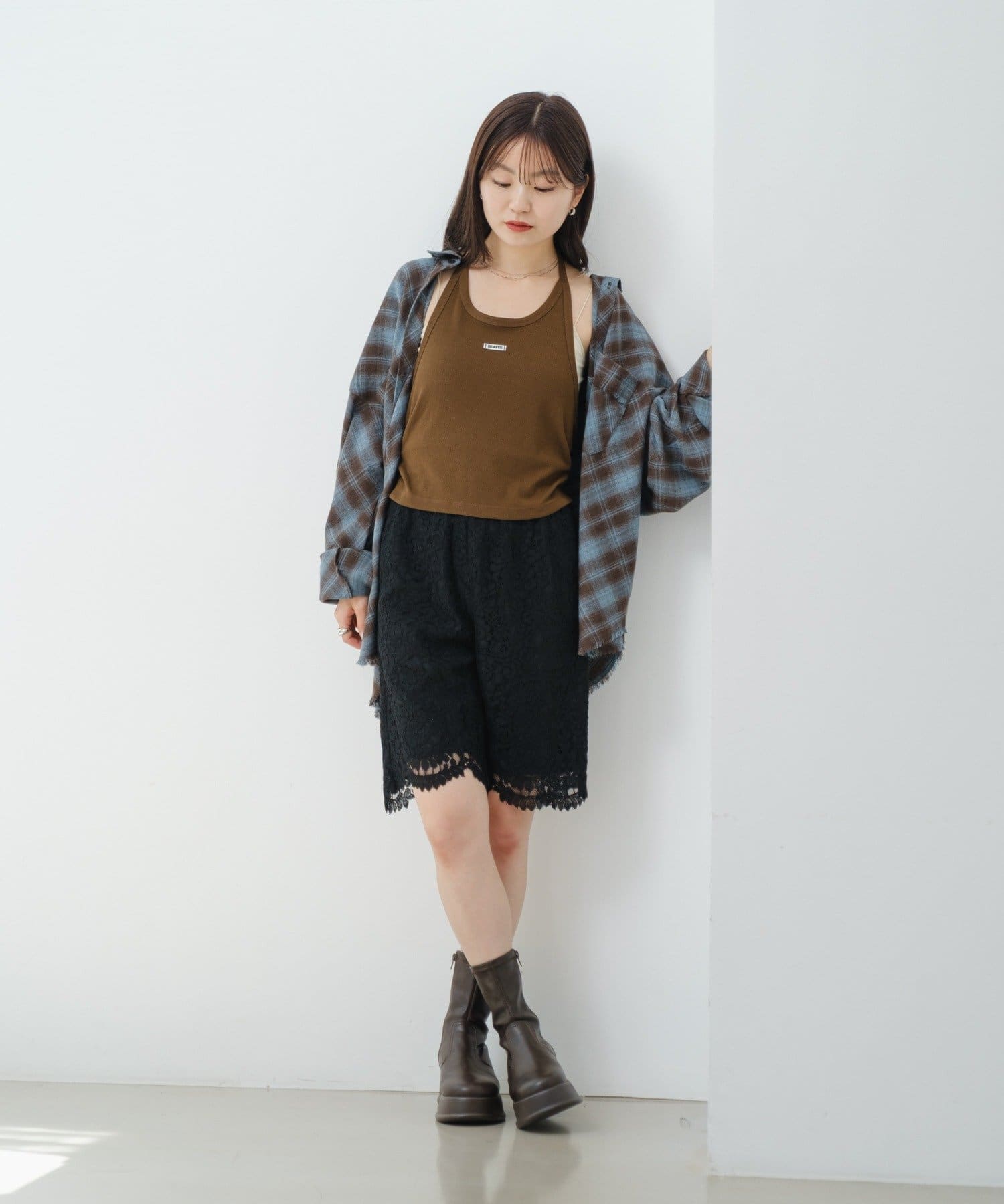 Kastane(カスタネ) 【オーダー会先行アイテム/店舗入荷あり】レースバイカーパンツ