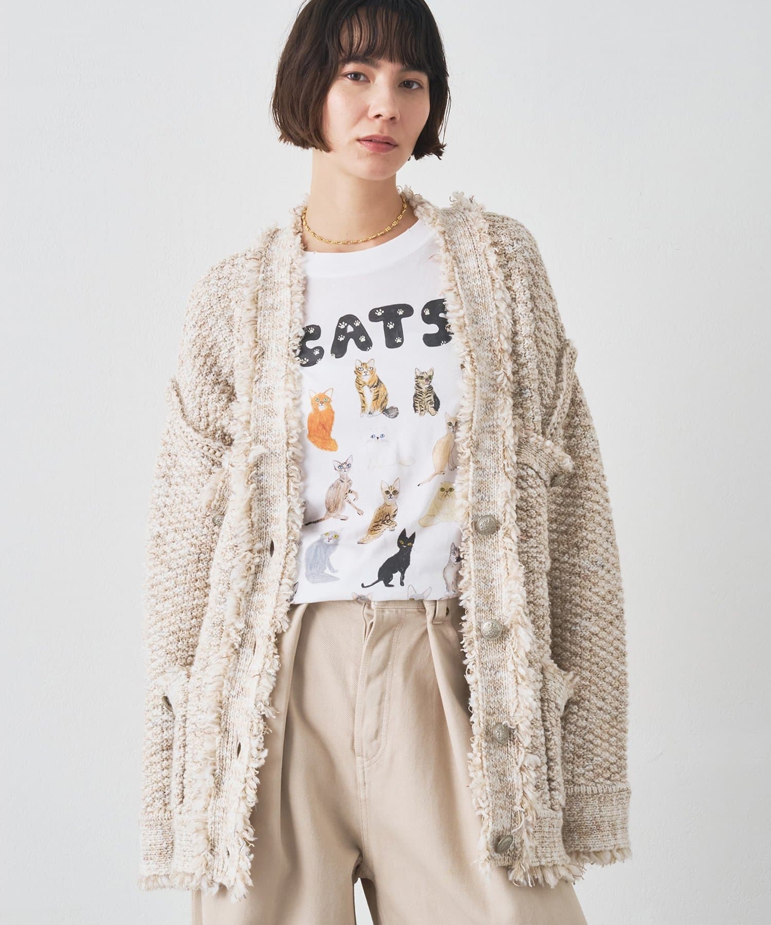 定価3.5万 Whim Gazette モヘヤ混　ツイードジャケット 白 金釦 定価3.5万 Whim Gazette モヘヤ混 ツイードジャケット 白 金釦