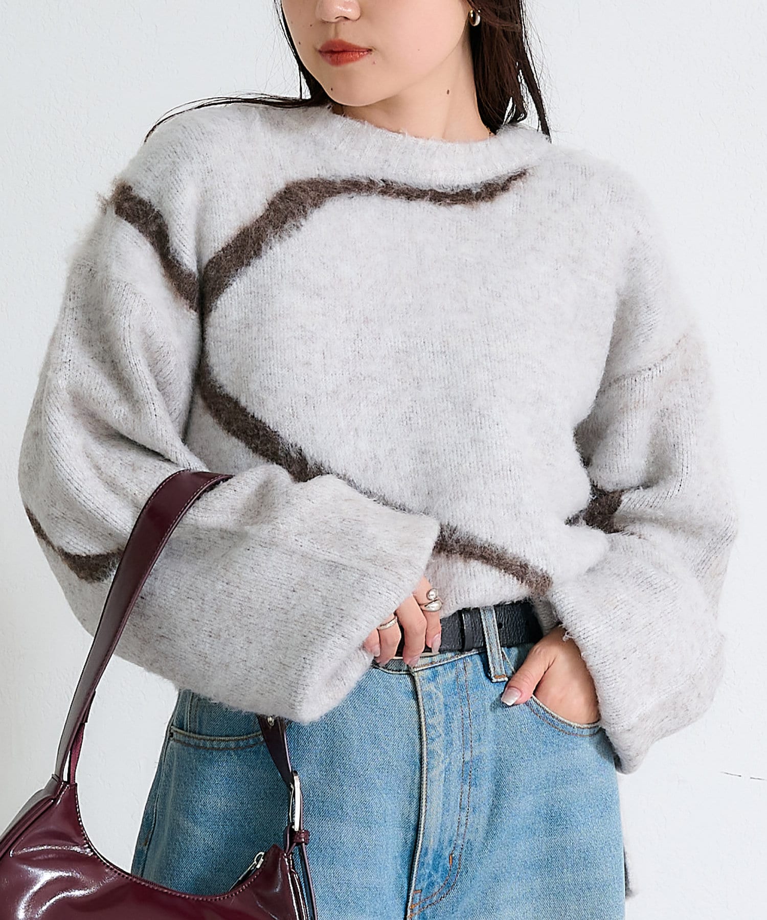 CIAOPANIC TYPY】ニュアンス柄シャギーニット | OUTLET(アウトレット