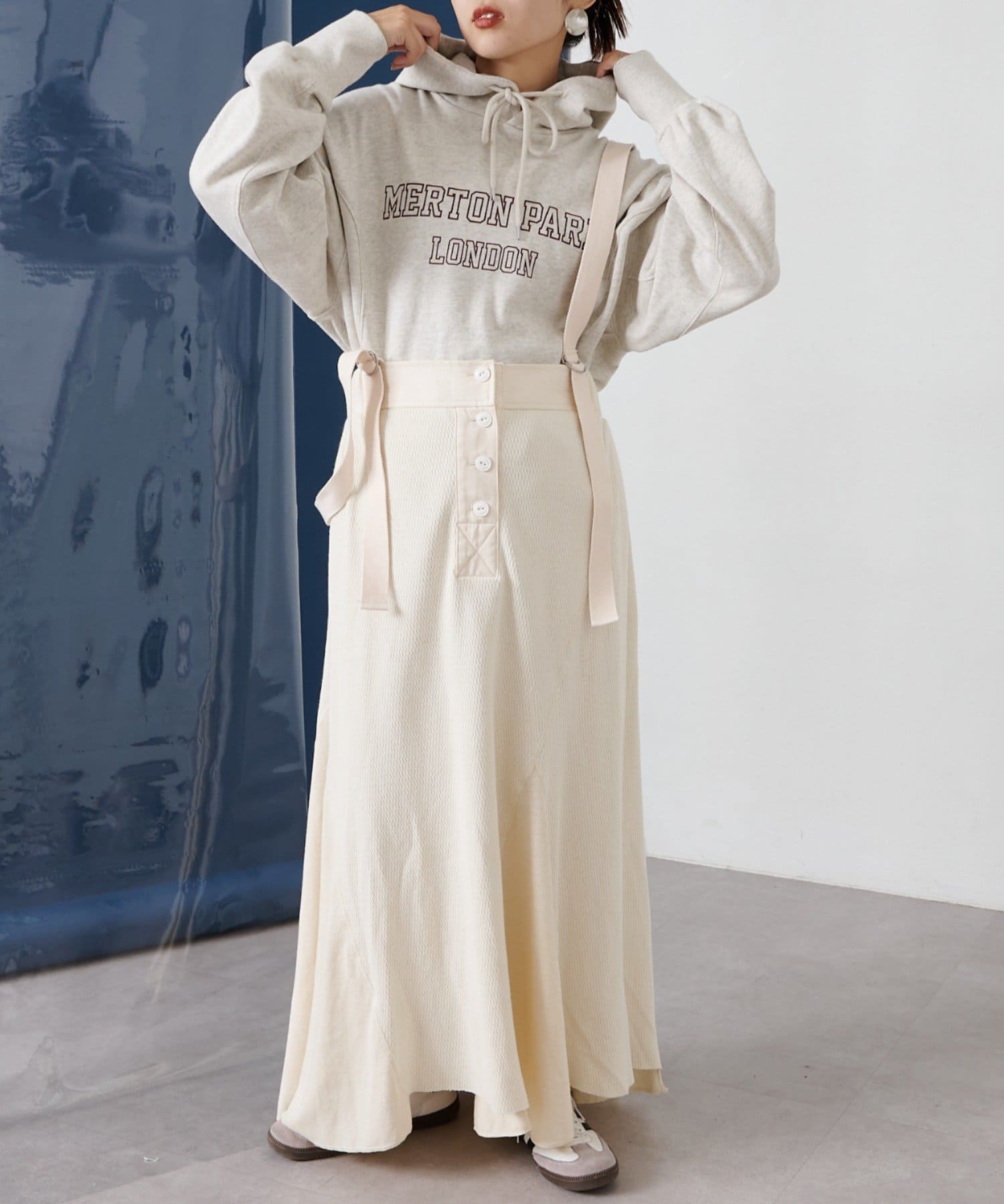 OUTLET(アウトレット) 【CIAOPANIC TYPY】リメイクワッフルジャンパースカート