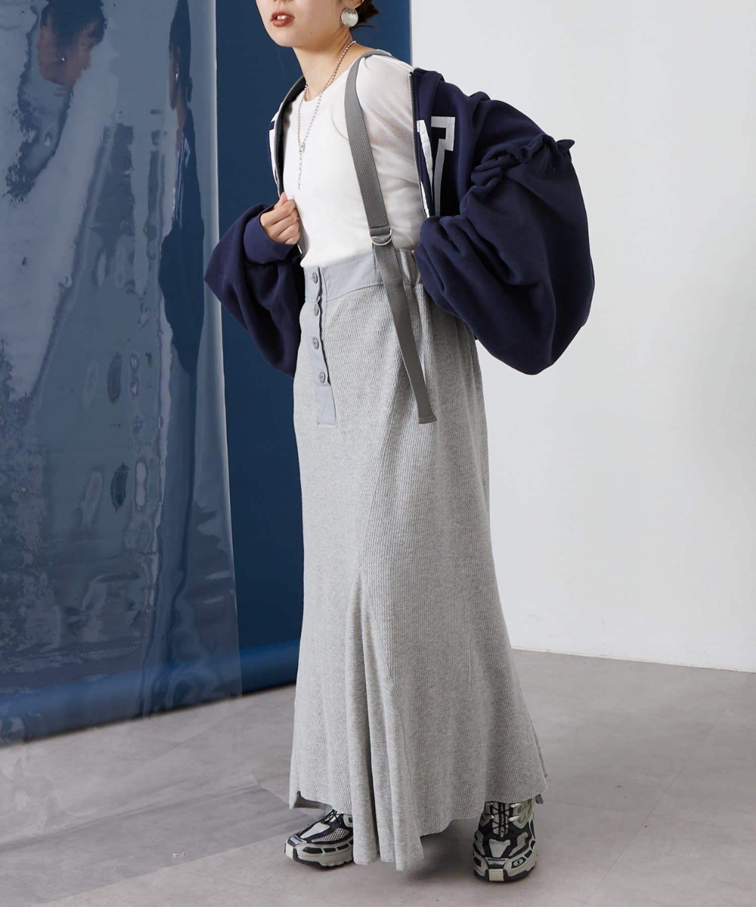 OUTLET(アウトレット) 【CIAOPANIC TYPY】リメイクワッフルジャンパースカート