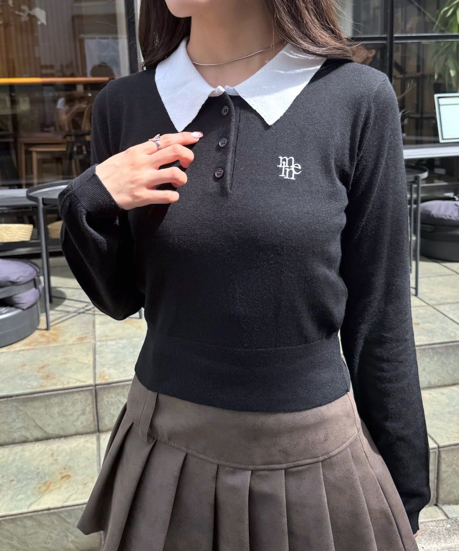 mline(エムライン) [mline]ロゴポロニット