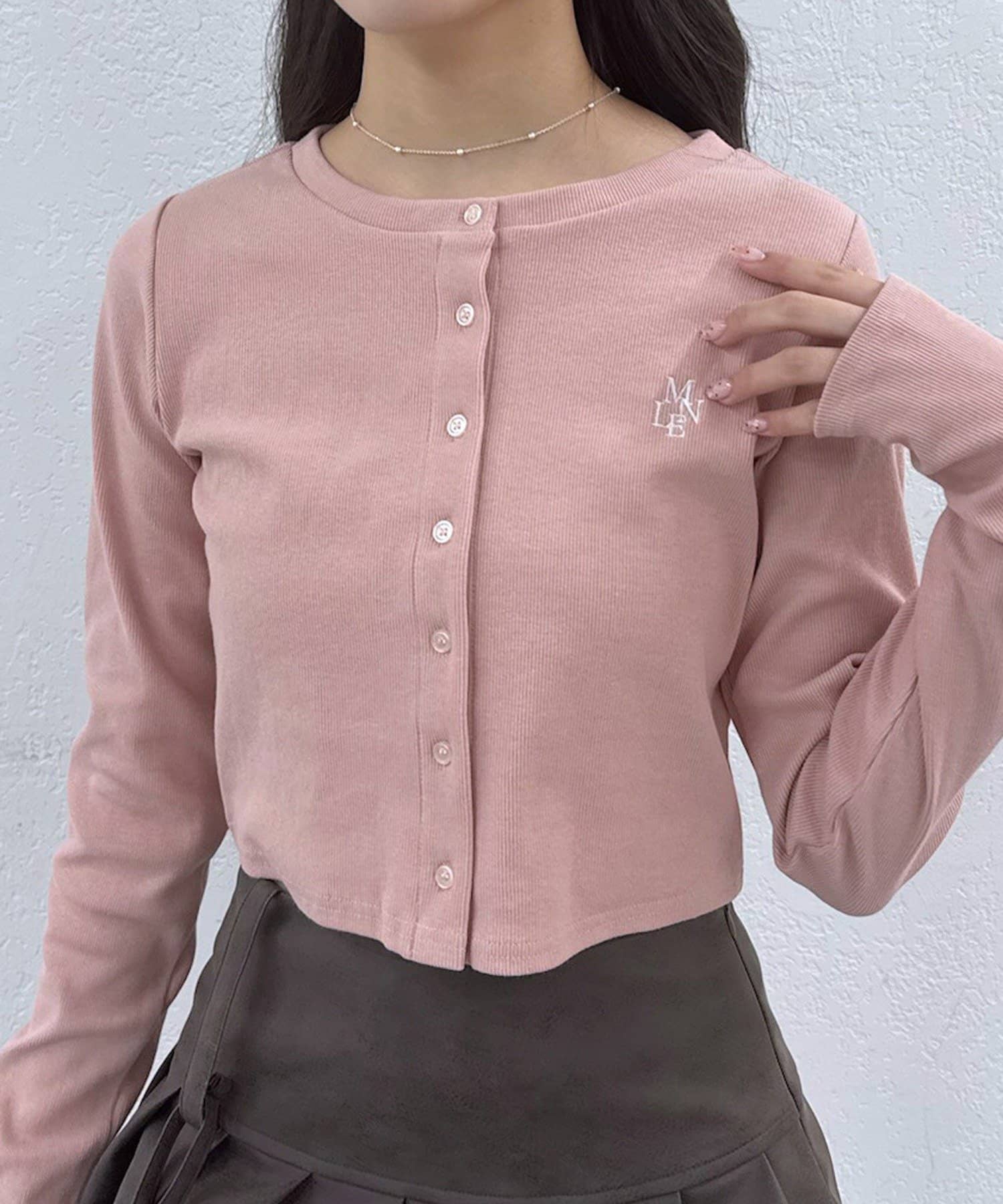 mline(エムライン) 刺繍カーディガン