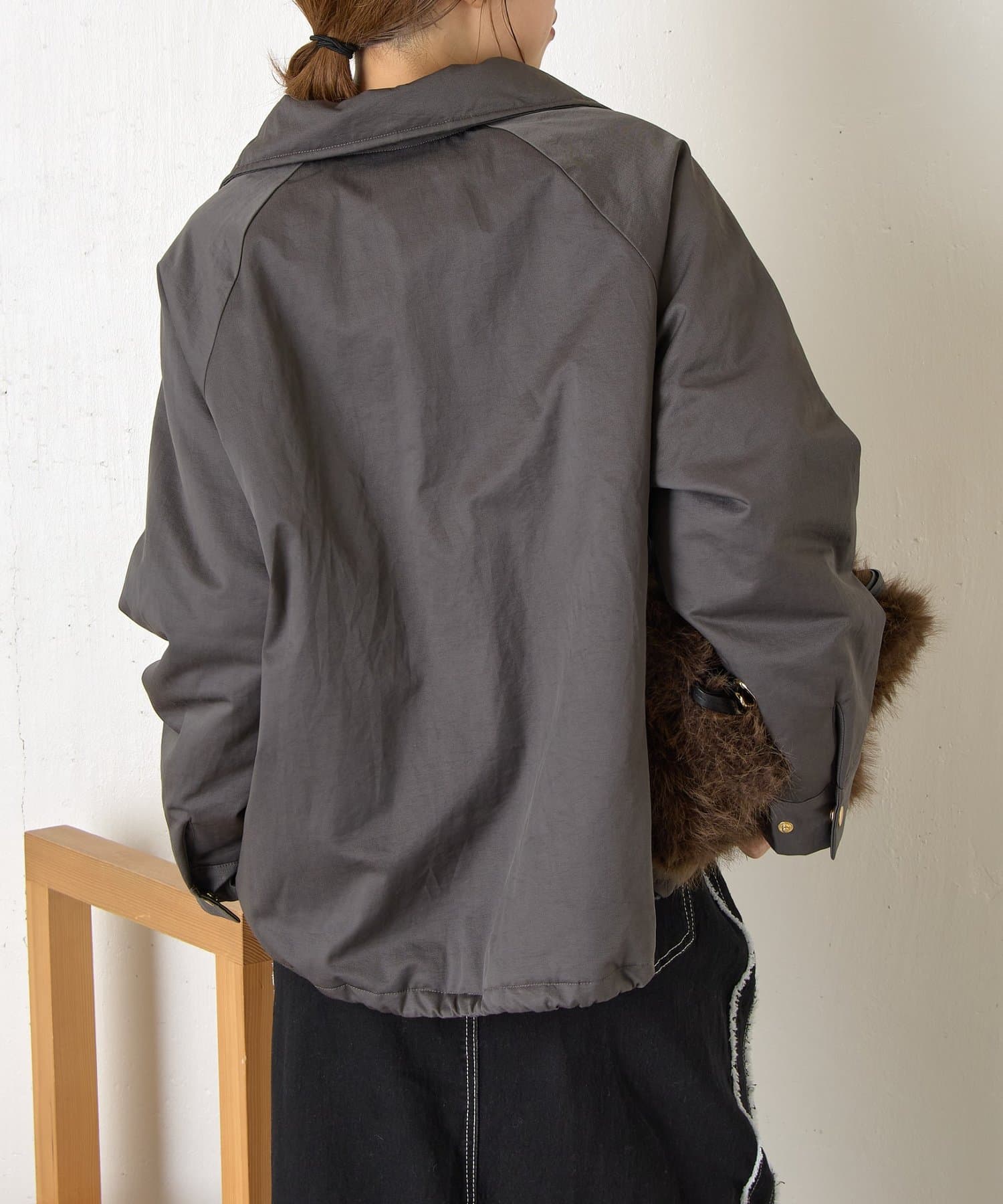 Jena　espace merveilleux(ジェナ　エスパスメルヴェイユ) 【首元まであったか】中綿スタンドネックジャケット