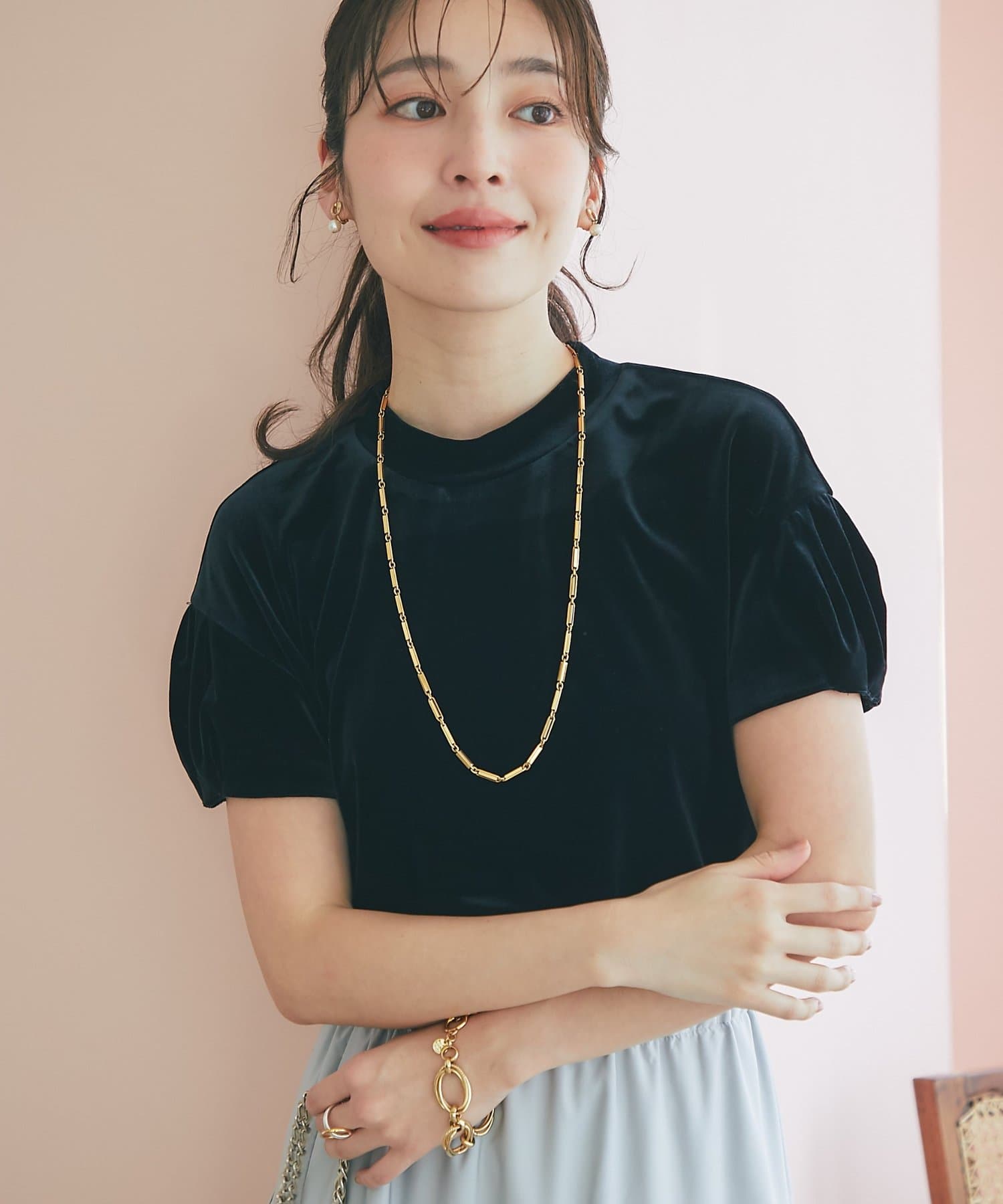 La boutique BonBon(ラブティックボンボン) ベロアチューリップトップス