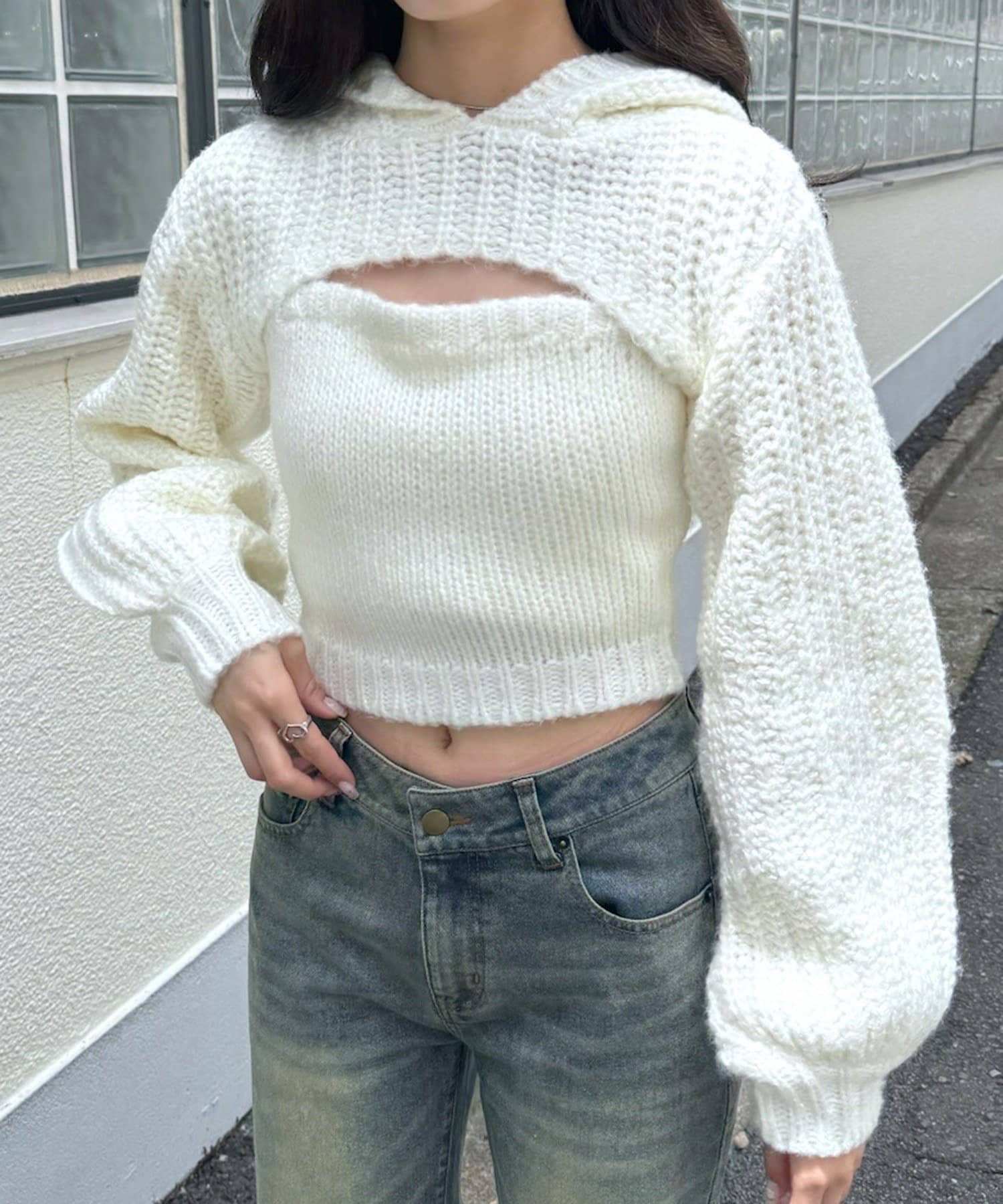 mline(エムライン) [mline]ニットパーカーSET