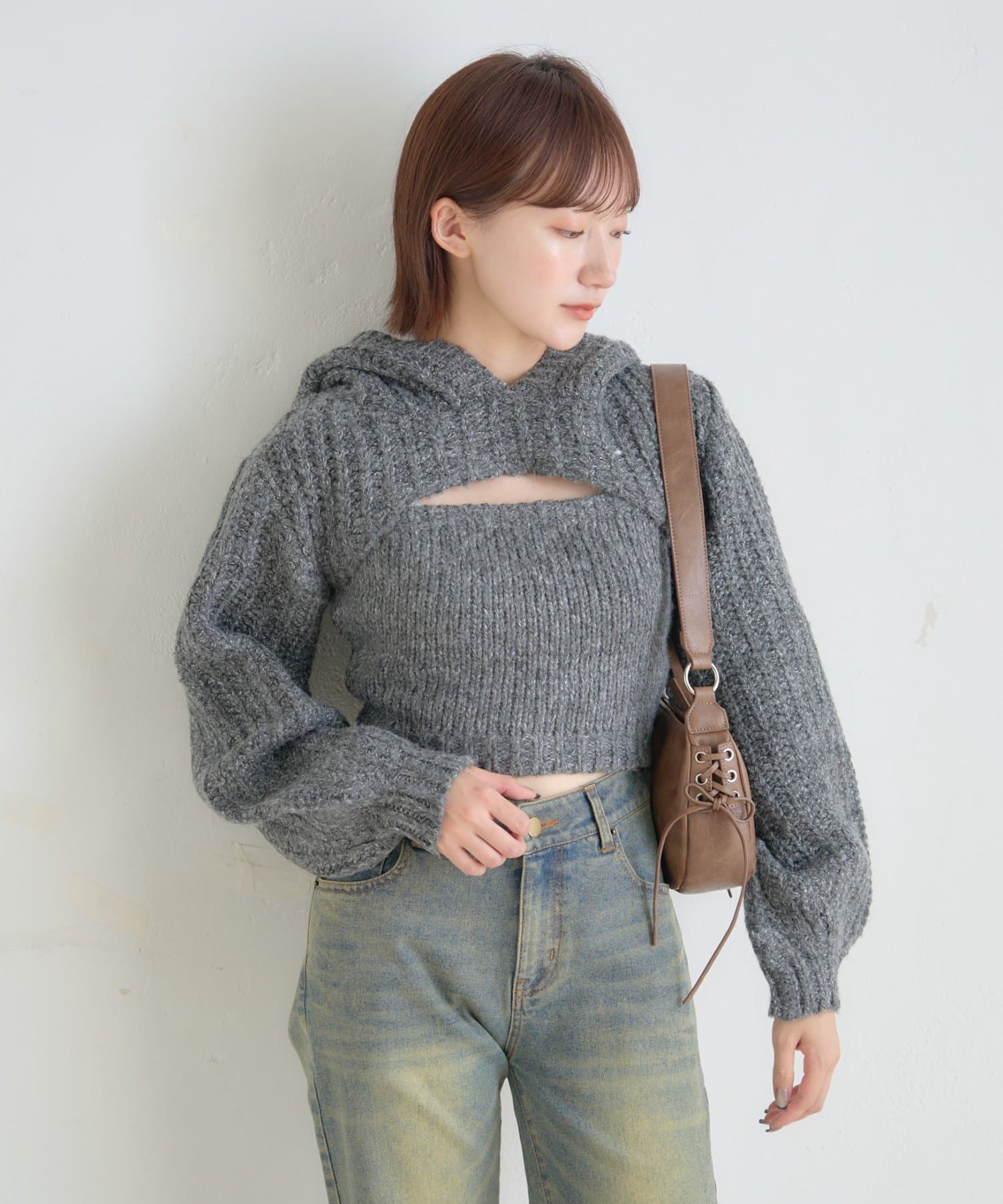 mline(エムライン) [mline]ニットパーカーSET