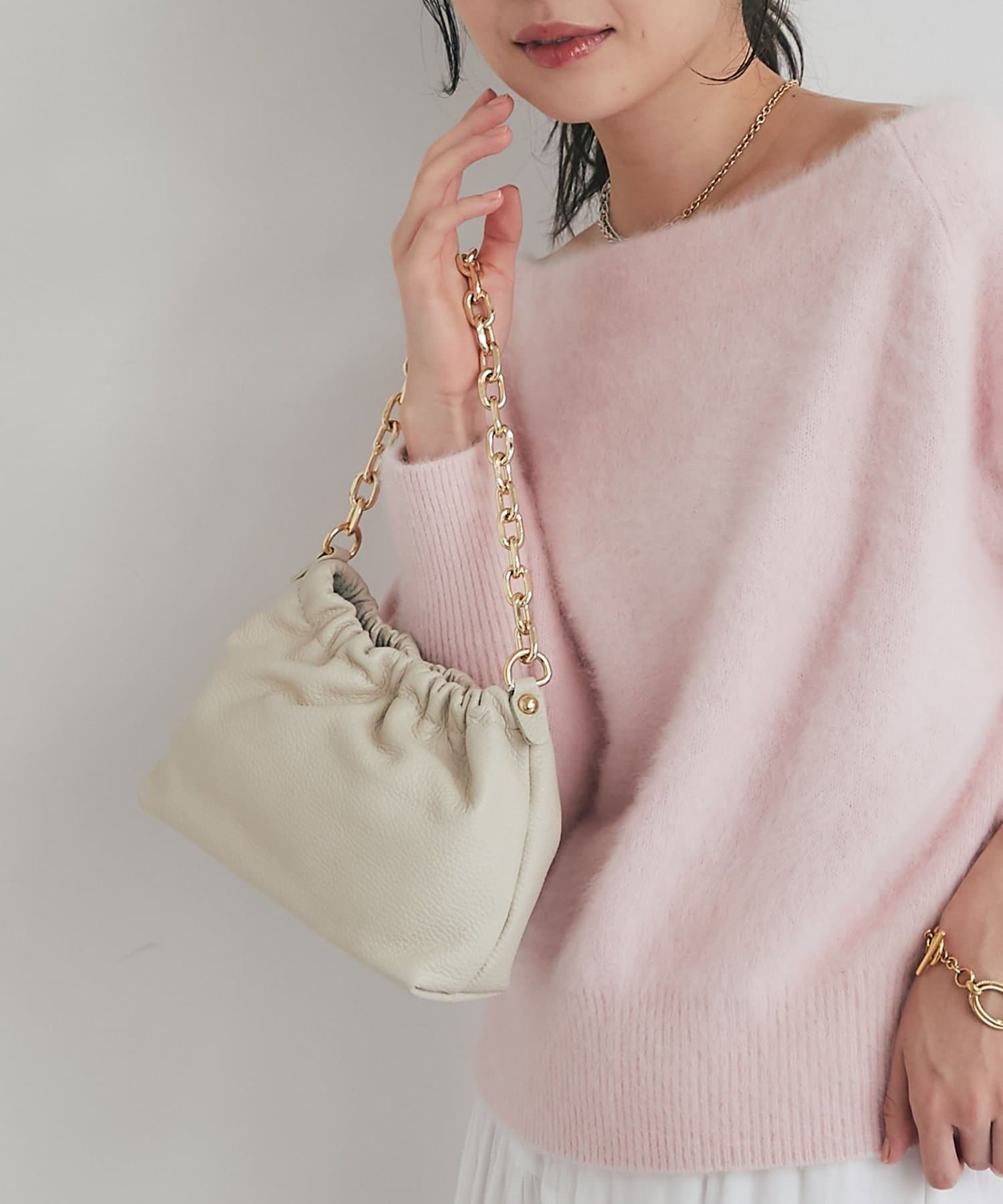 La boutique BonBon(ラブティックボンボン) 【オウレンティ】ダブルストラップ巾着ミニバッグ