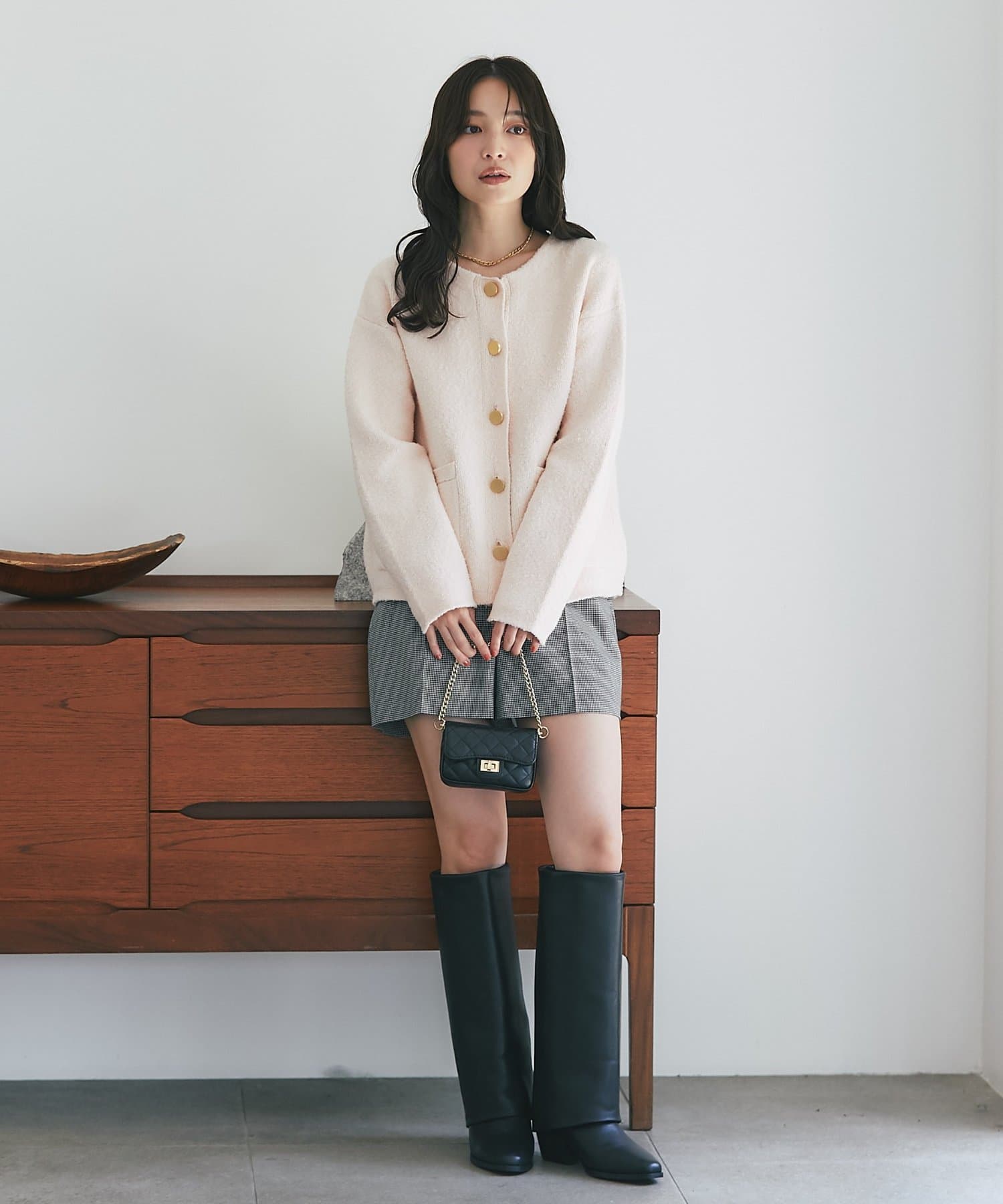 La boutique BonBon(ラブティックボンボン) 【レメ】カバードロングブーツ