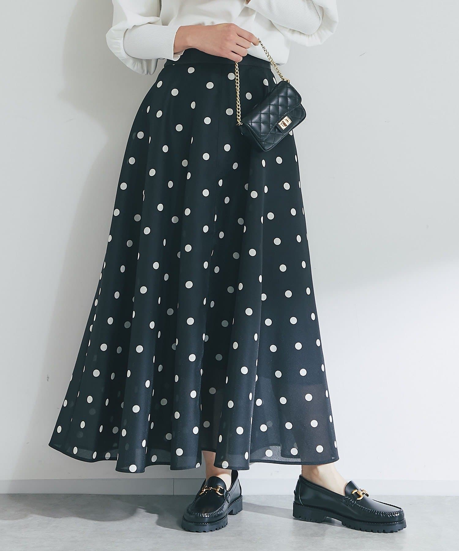 La boutique BonBon(ラブティックボンボン) ドットオーガンサーキュラースカート