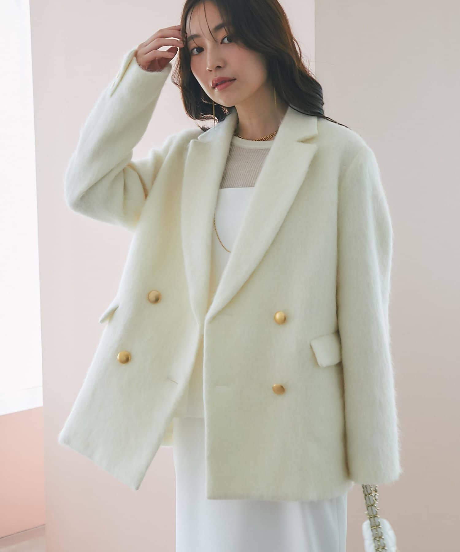 La boutique BonBon(ラブティックボンボン) 【軽くて着心地最高！】ヘアリーシャギージャケット