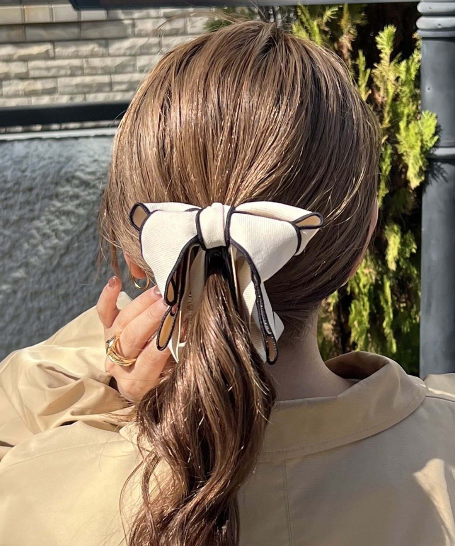 Lattice(ラティス) 【keeco企画】【WEB限定/新色追加】パイピングリボンバナナクリップ